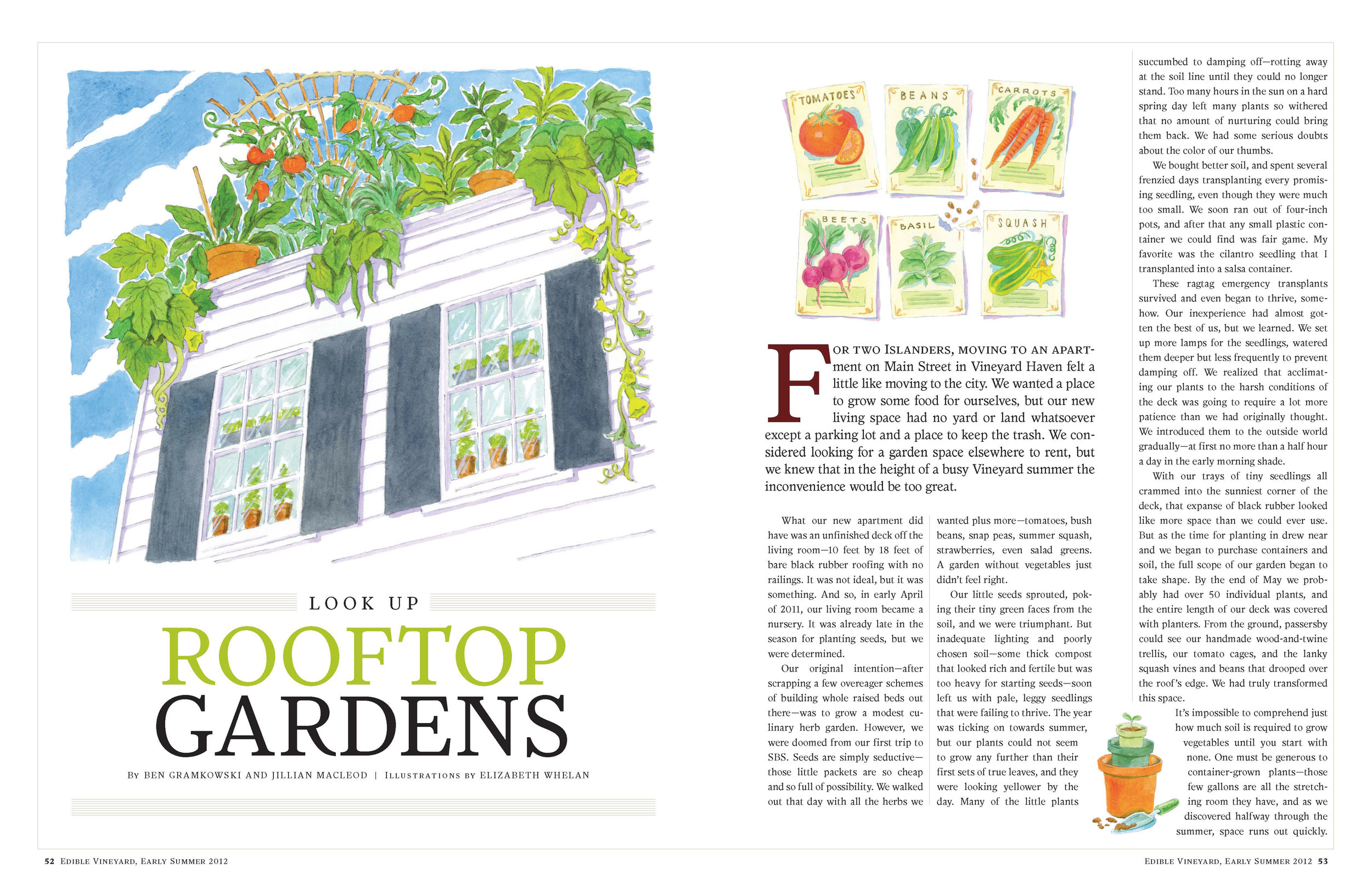 Rooftop Gardens feature opening spread