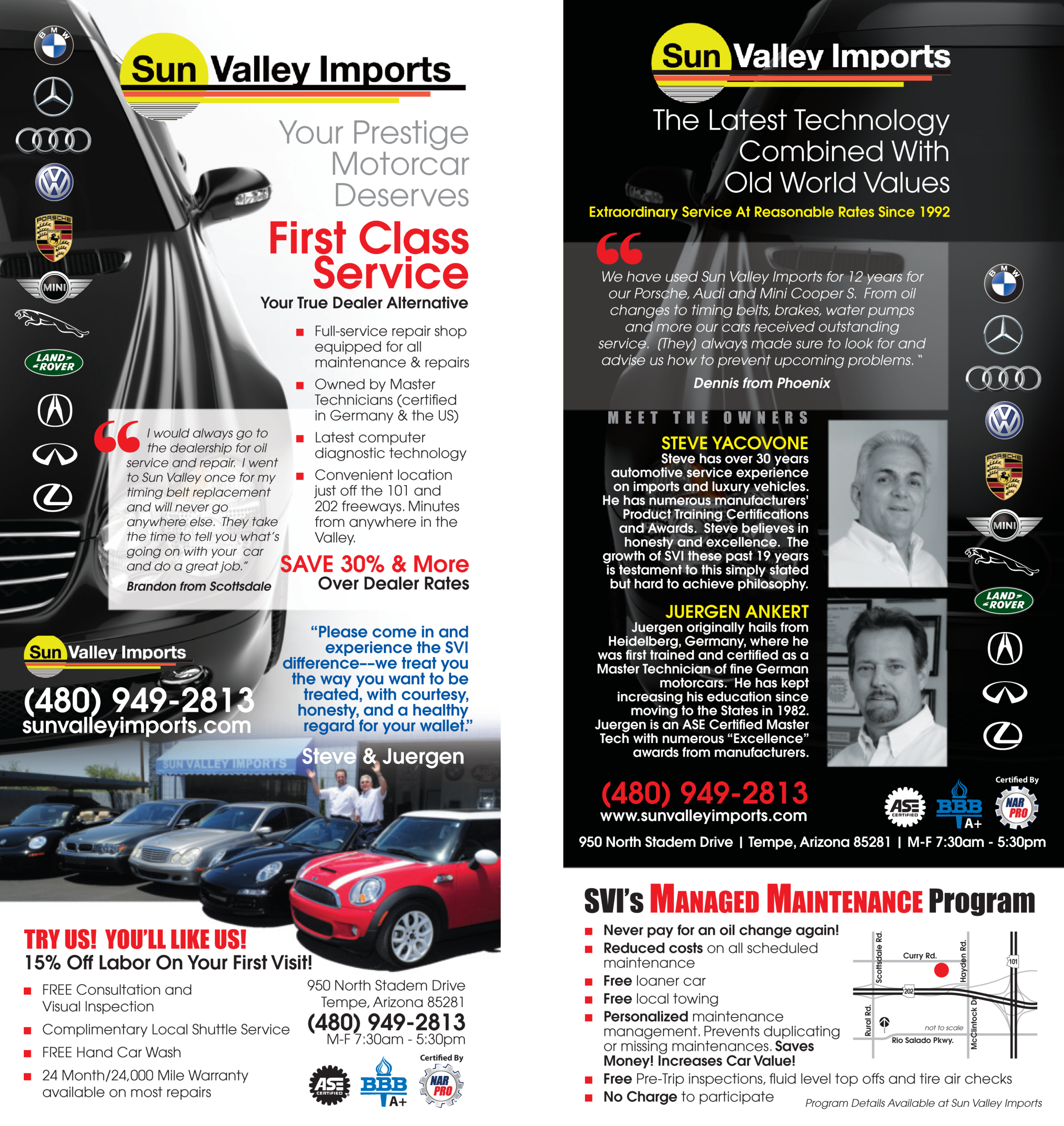  4"x8" 2-sided, counter-top Rack Cards