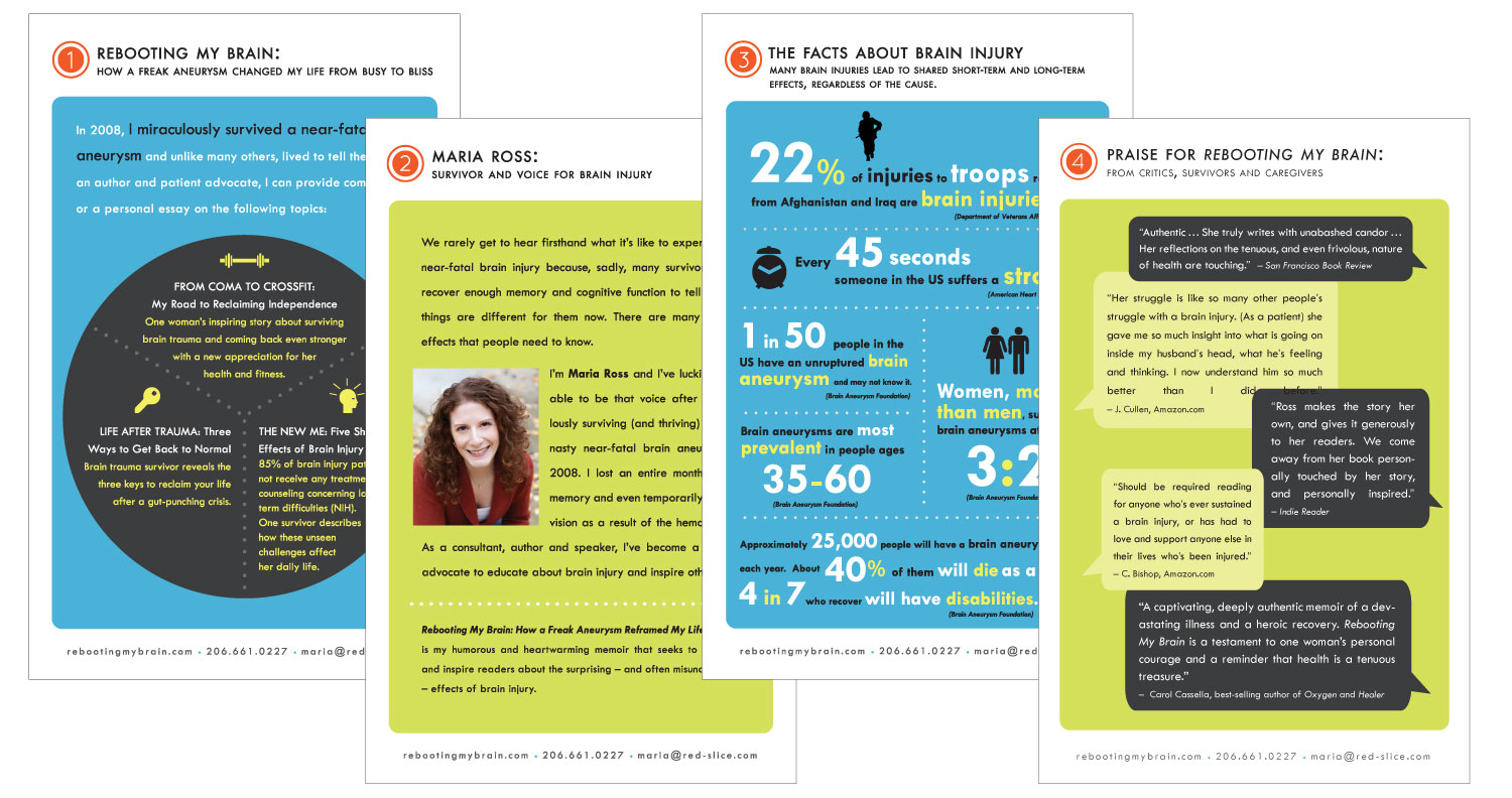 Infographic Cards for Red-Slice Marketing