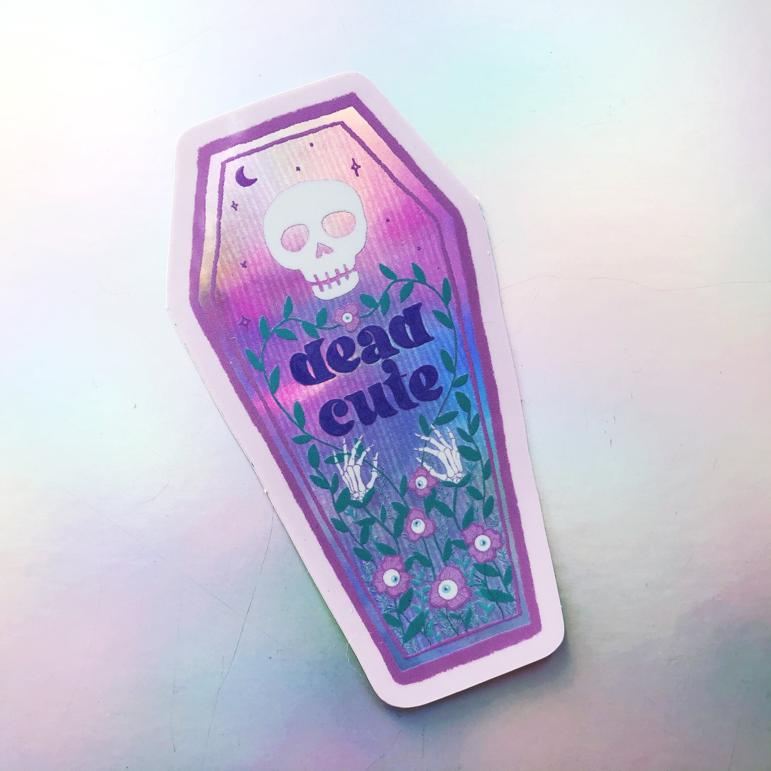 Dead Cute Coffin Sticker