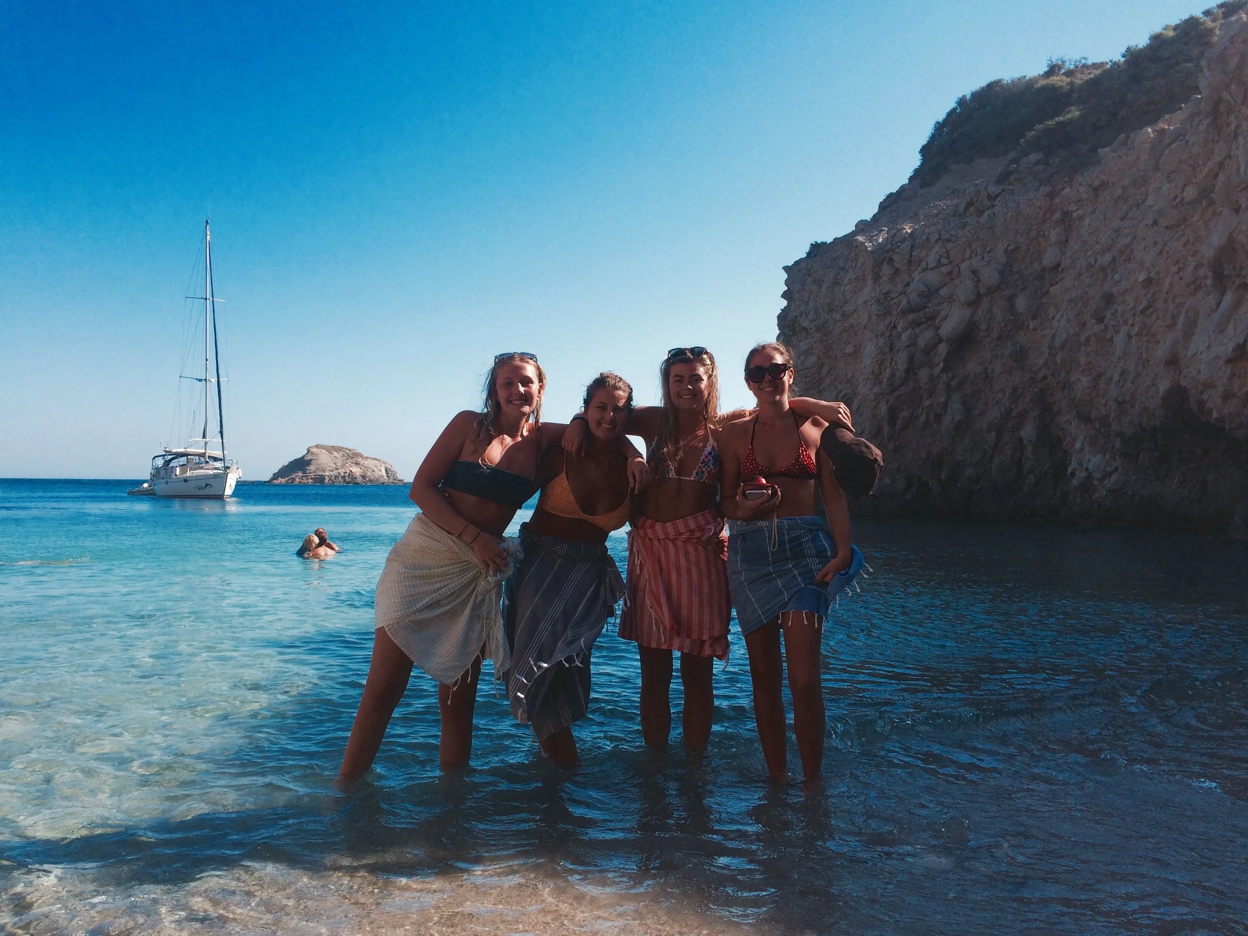 Hidden Beaches in Milos, Greece. 