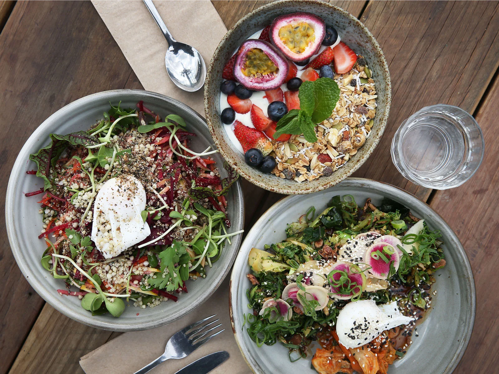 Breakfast at Three Blue Ducks Cafe