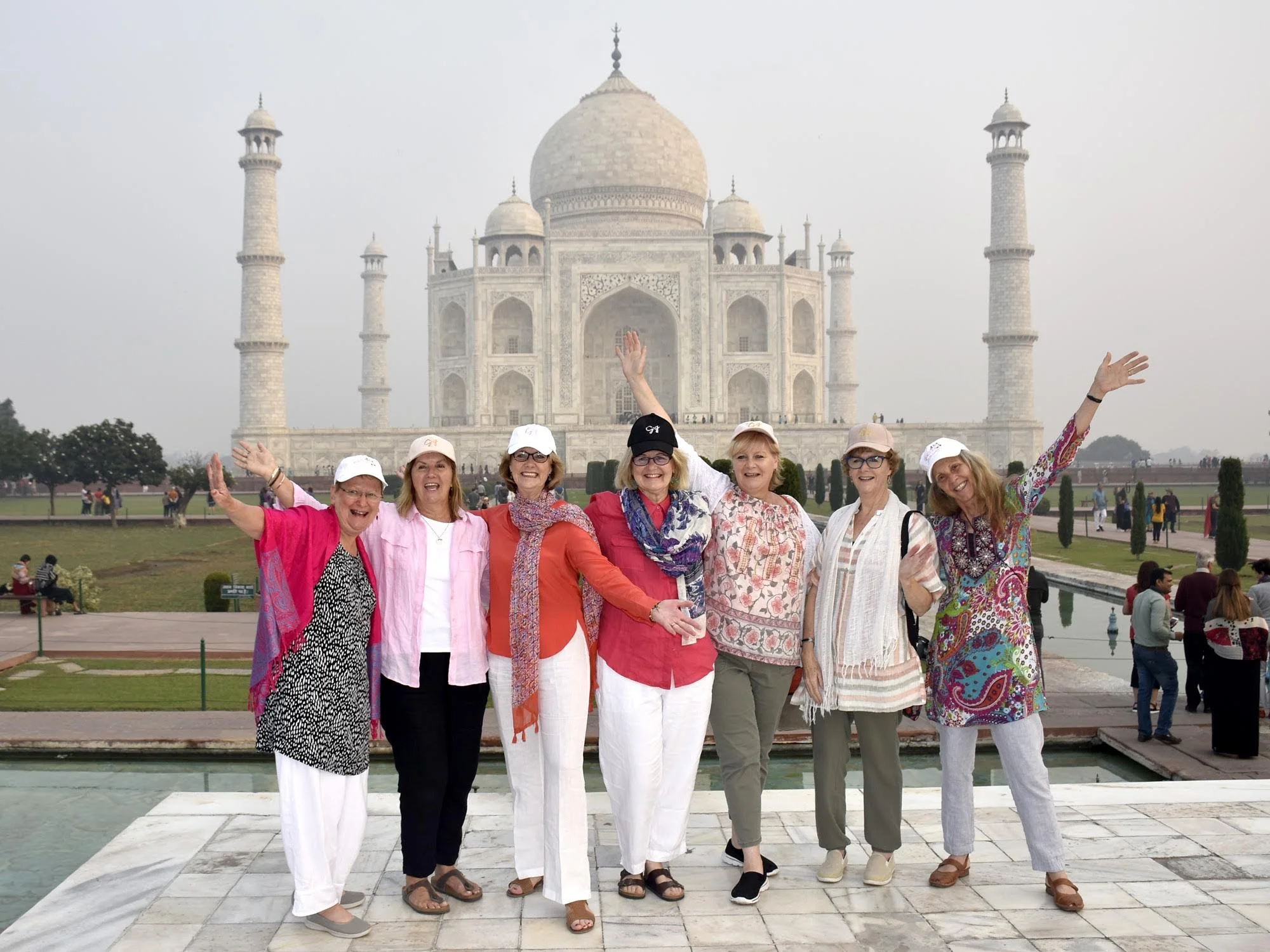 Day Four: Our 2018 group of women at the spectacular Taj Majal.