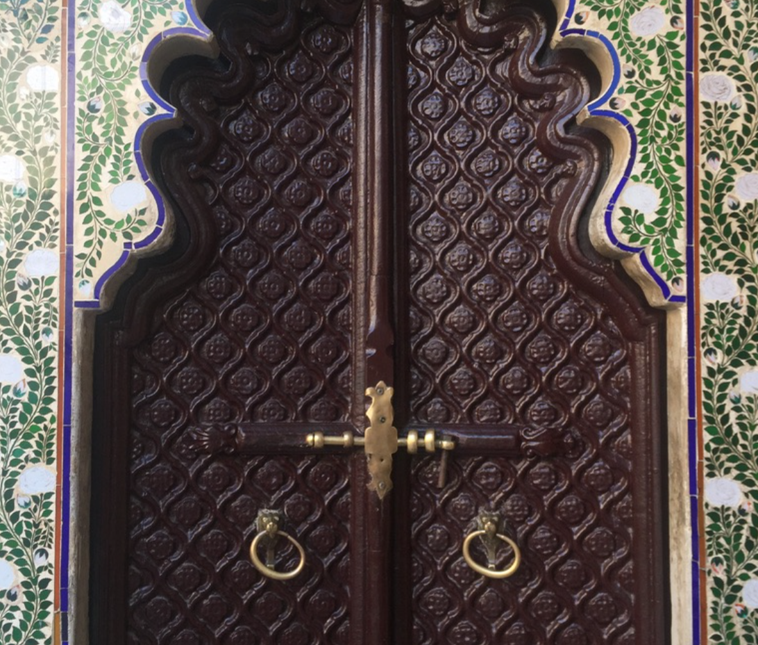 Day Seven: The intricate details of the doors to enter the City Palace of Udaipur.