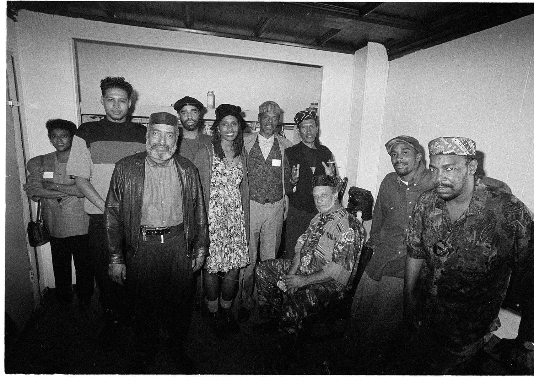 Mikah Nine, Father Amde, JMD, Horace Tapscott, Don Cherry, Richard Dedeaux, Aceyalone, and Otis O. Solomon. (photo: B+)