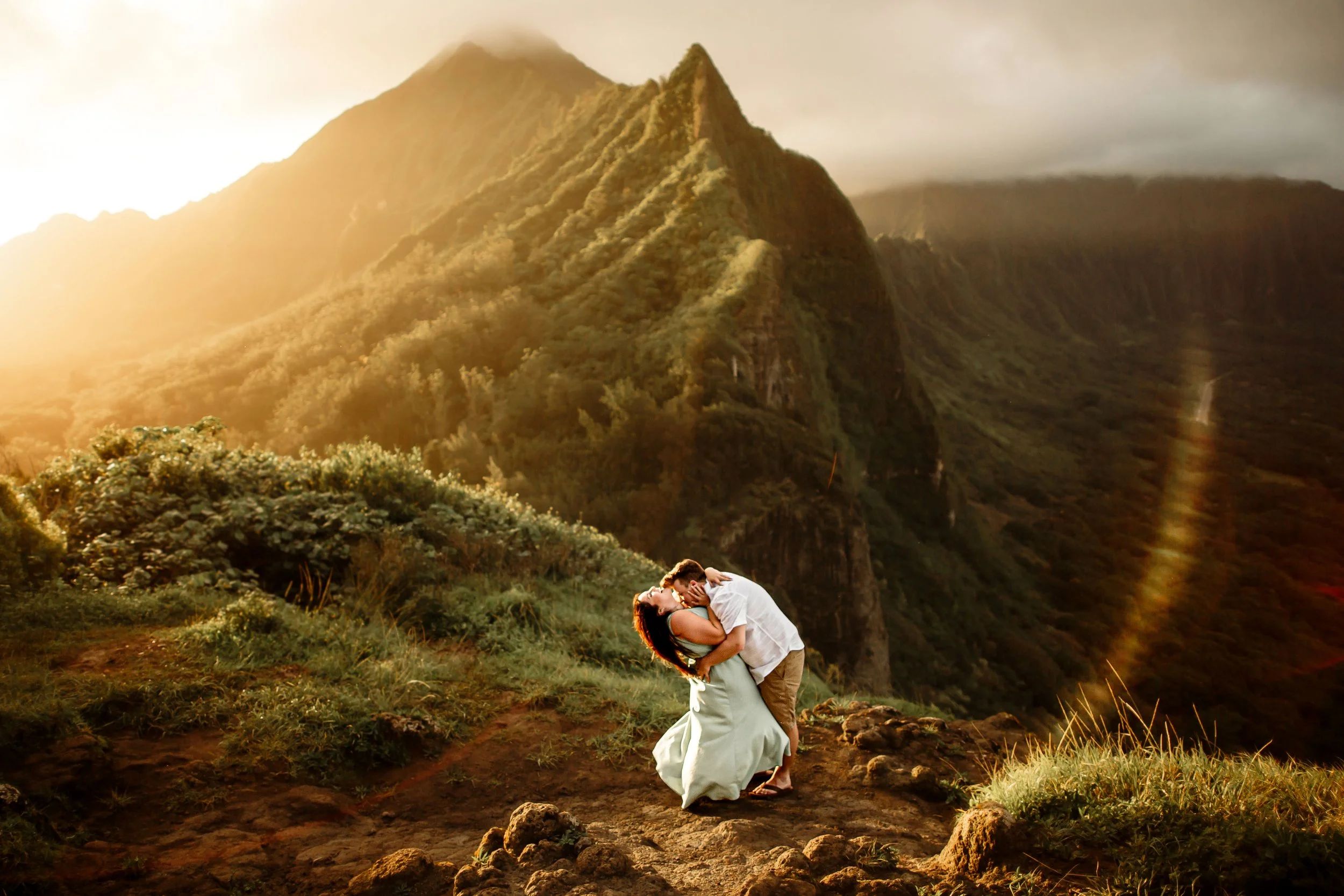 Monique and Grant - Oahu Mountain Top and Underwater Couple's Session