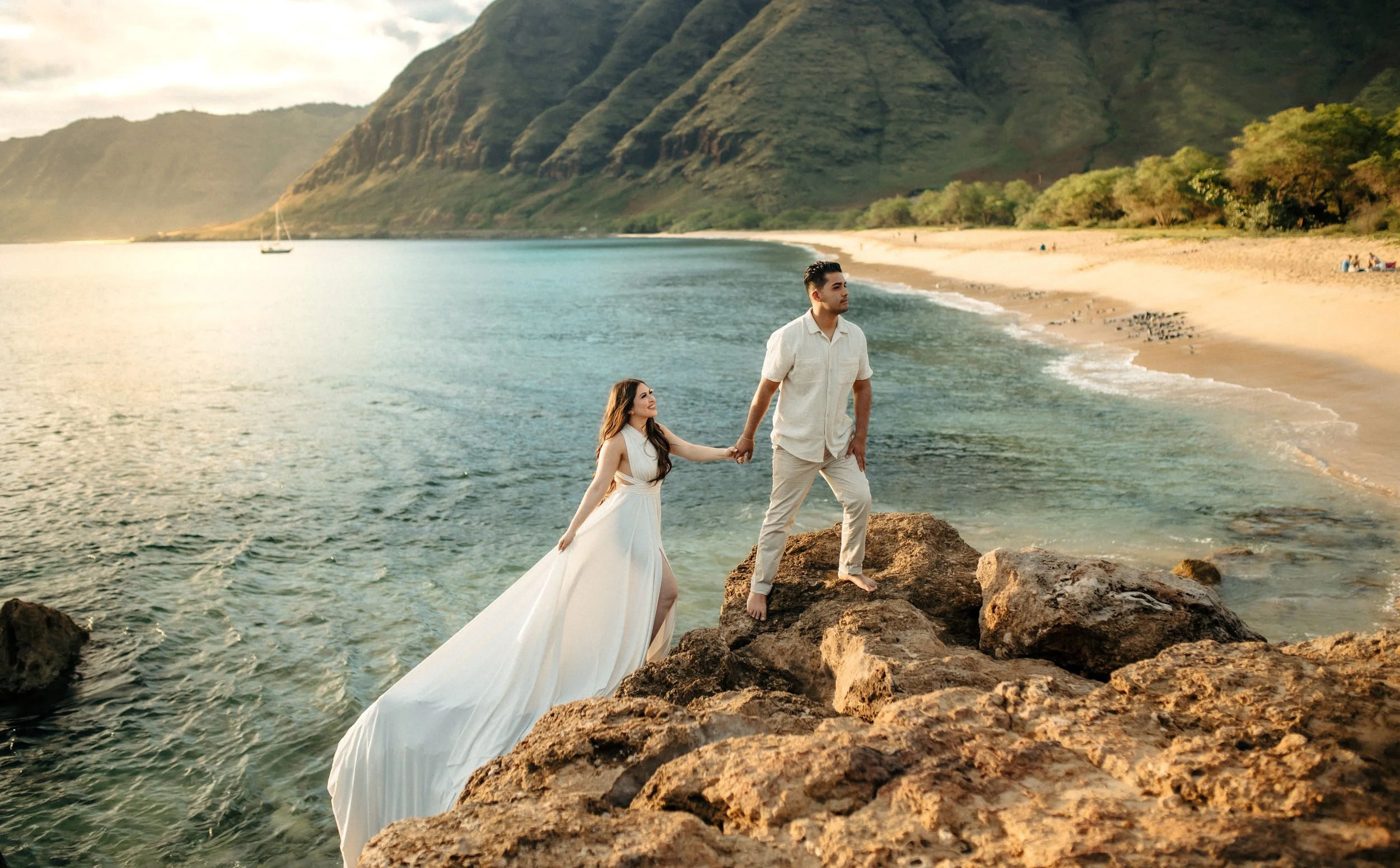 Jackie + Aaron - O’ahu Wedding Portraits