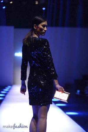   Shooting Star Dress &amp; Fractals Clutch (back)   Xiamen Fashion Week 2015, China 