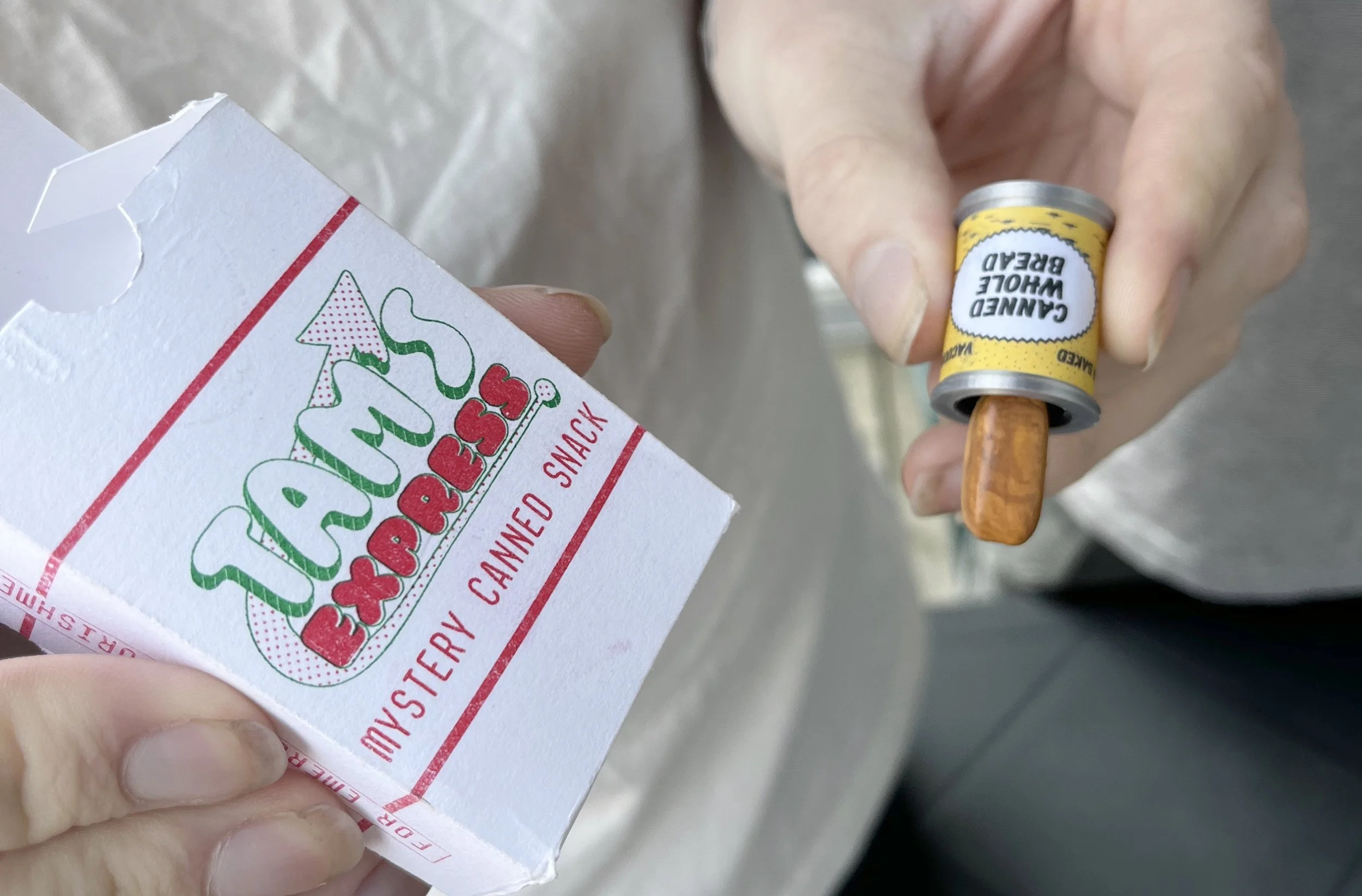 'Art Snack" (Comissioned) by Teresa Tam, TAM'S EXPRESS: MYSTERY CANNED SNACK