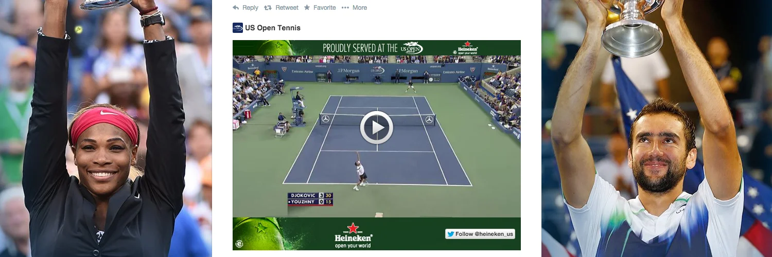 US Open brought to you by Heineken