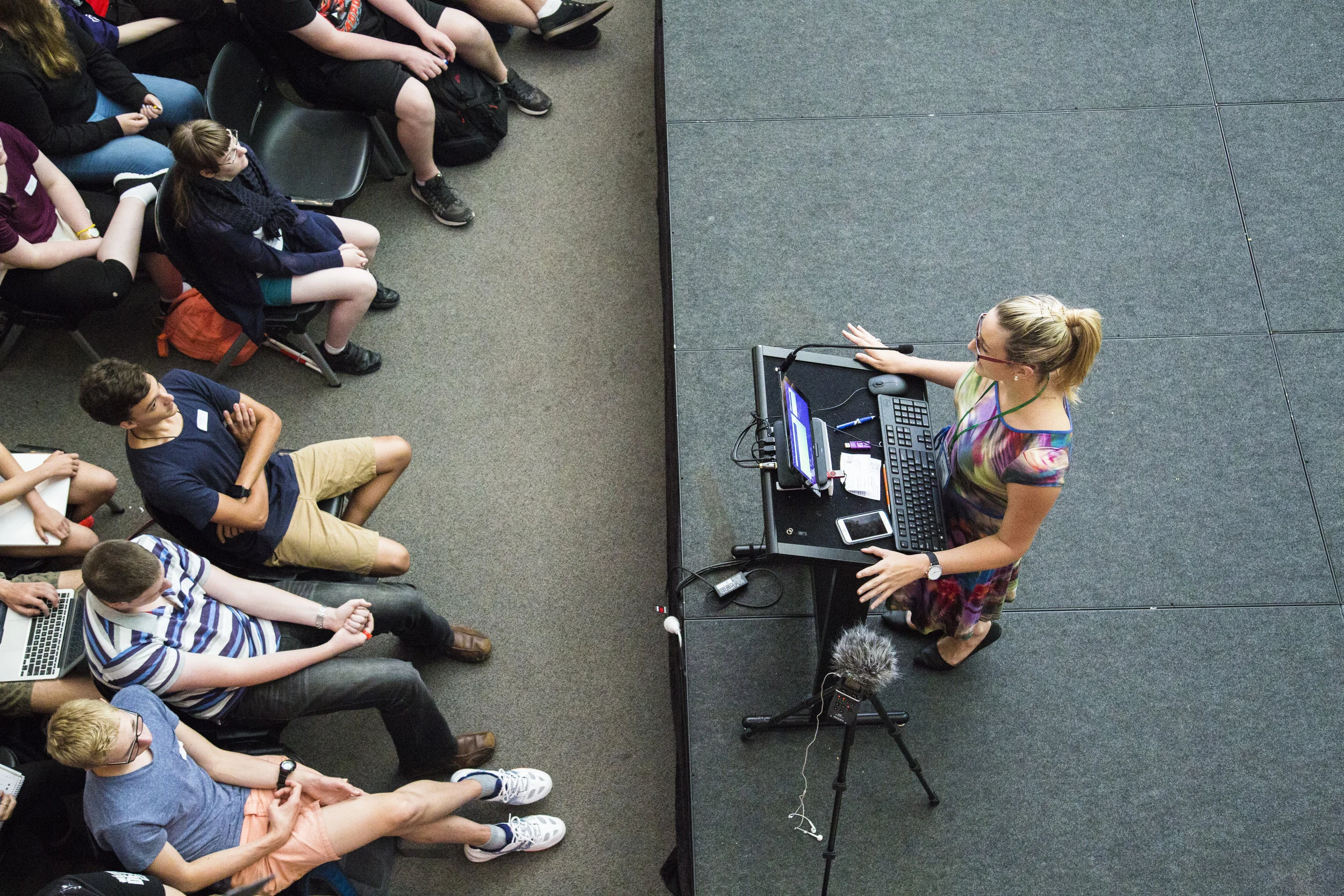 Helen delivering an educational keynote