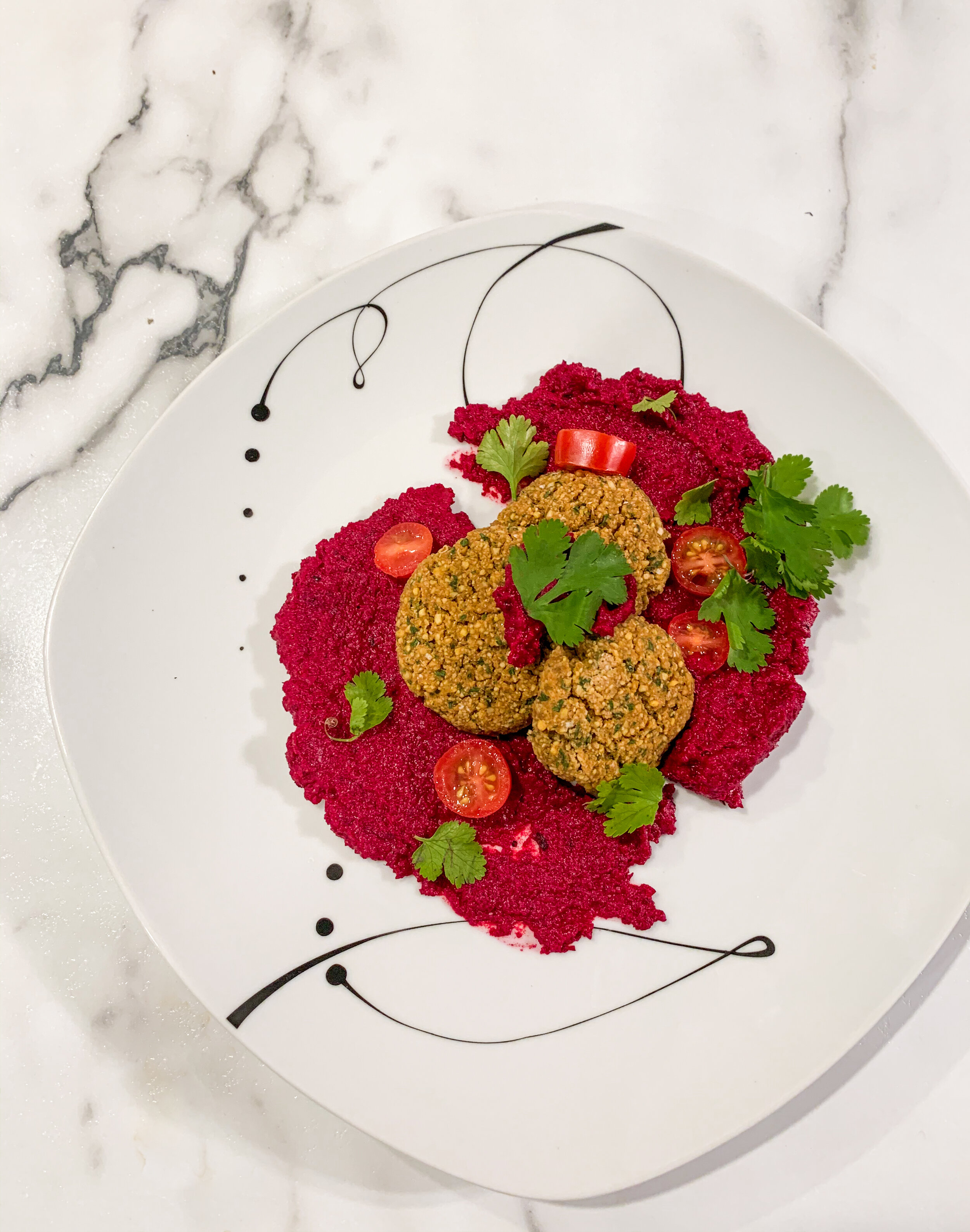 Roasted-Beet-Hummus-With-Baked-Falafel 