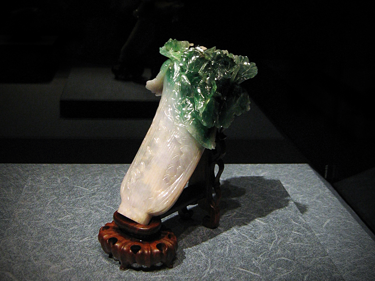 The jade cabbage. Apparently famous for how well the sculptor used the flaws and natural variations in the jade as assets to make the piece more lifelike.