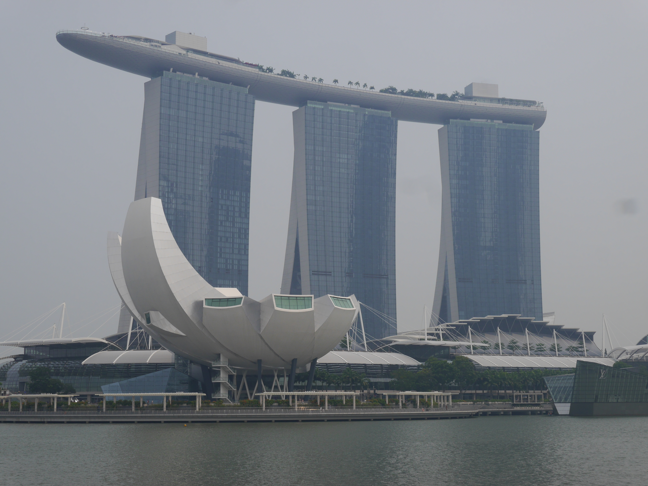  The Marina Bay Sands Hotel with the ArtScience Museum in the foreground. 