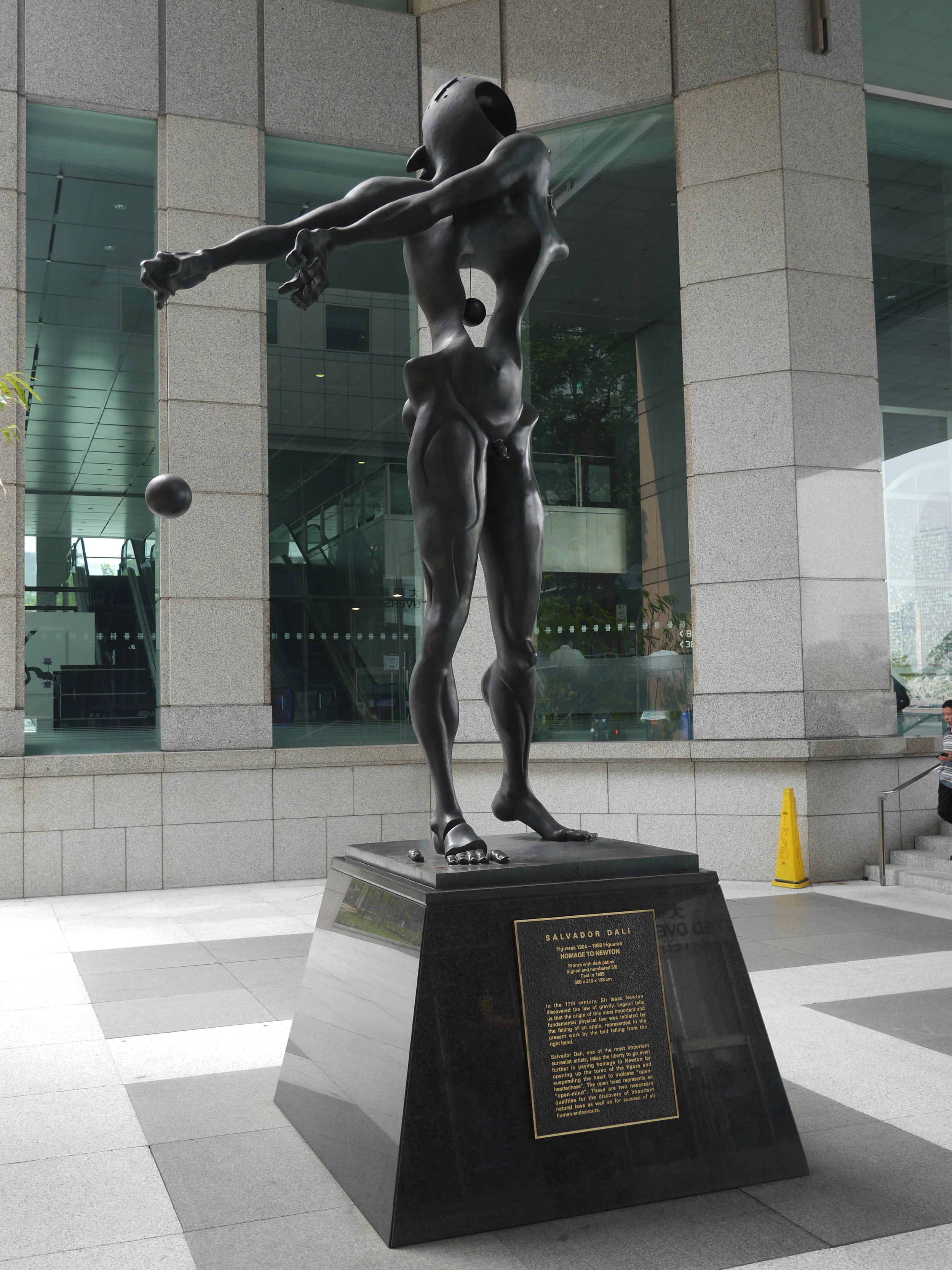  Dali's  Homage to Newton . Didn't even realize he did sculpture. Reminds me a bit of  Gargallo . 