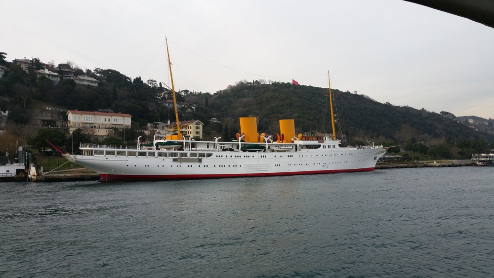  The  MV Savarona . I just thought she was pretty, but apparently she also has quite the interesting history, being built in 1931 for an American heiress and eventually being transferred to the State of Turkey, almost destroyed in a fire, and rebuilt