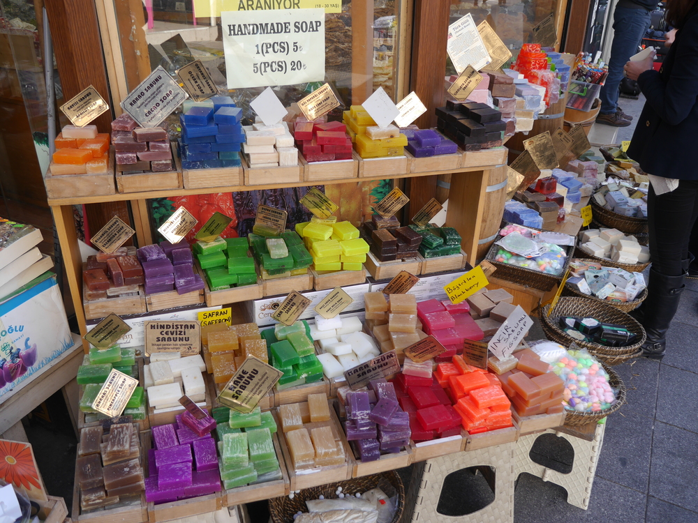  Soaps of many colors. 