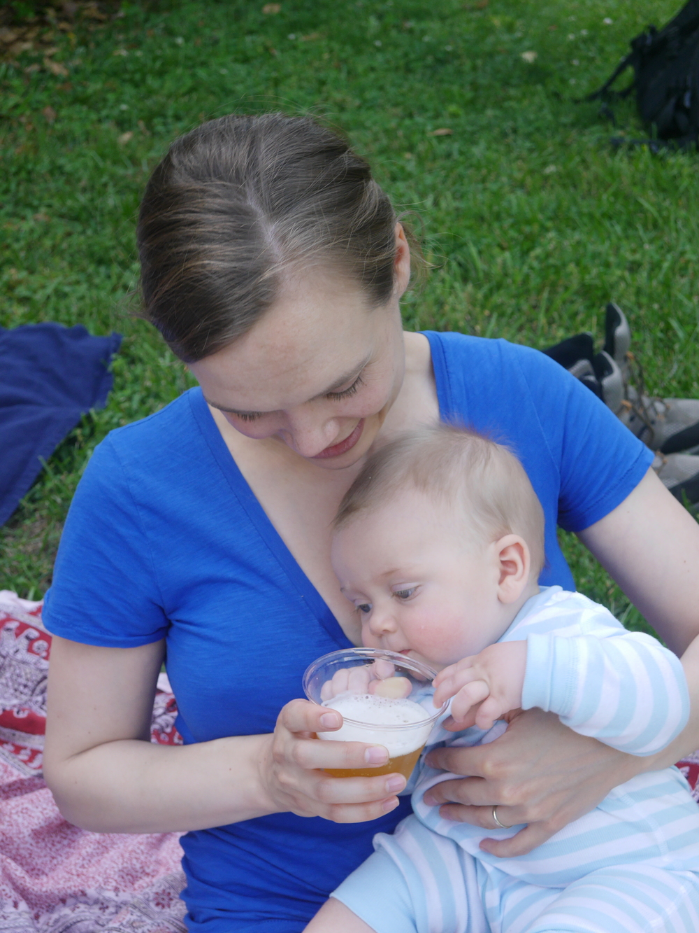  Amendment: Gabriel finds plastic cups fascinating. 