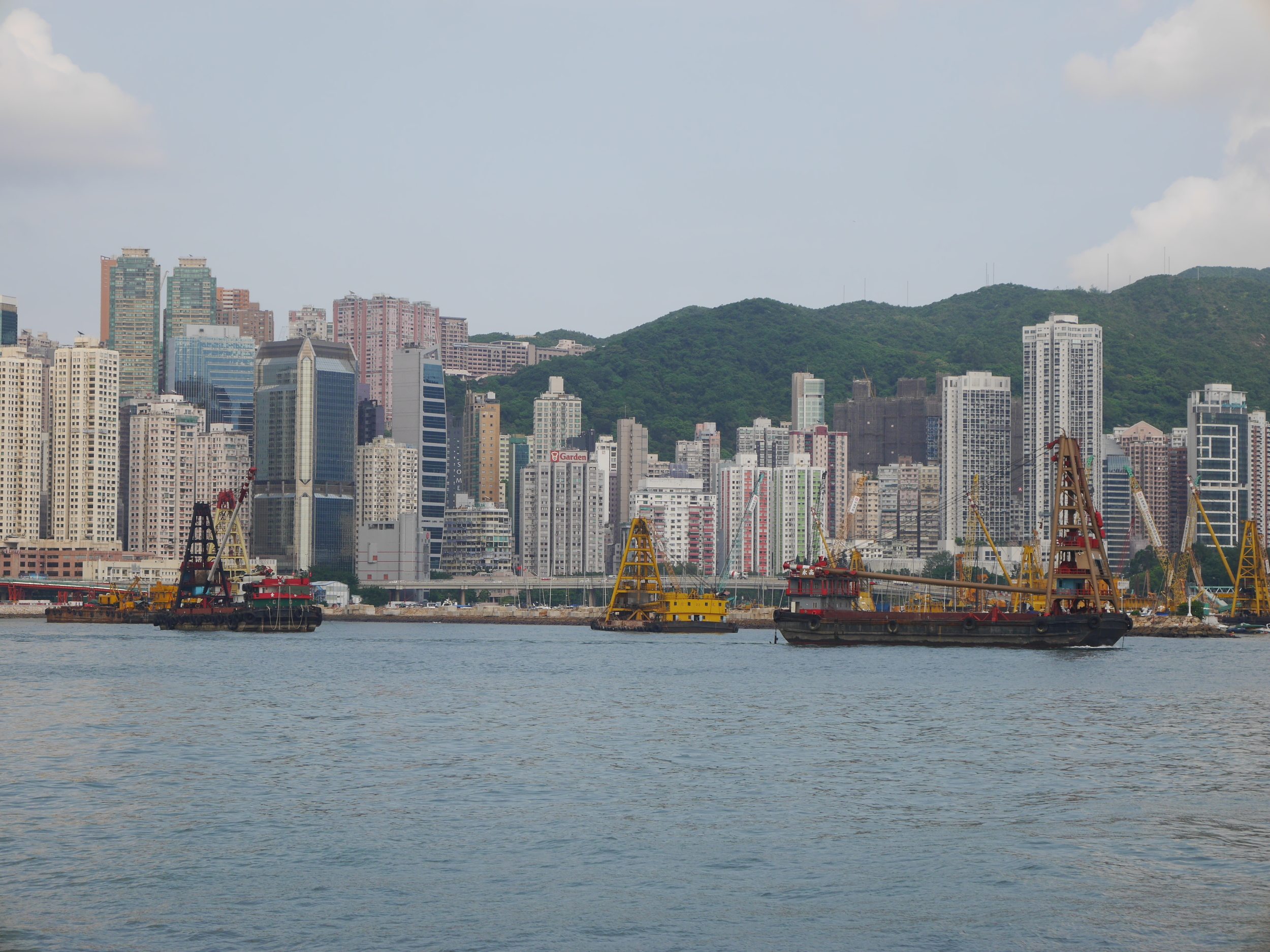  A ton of Hong Kong is built on "reclaimed" land. I think they're expanding the city here. 