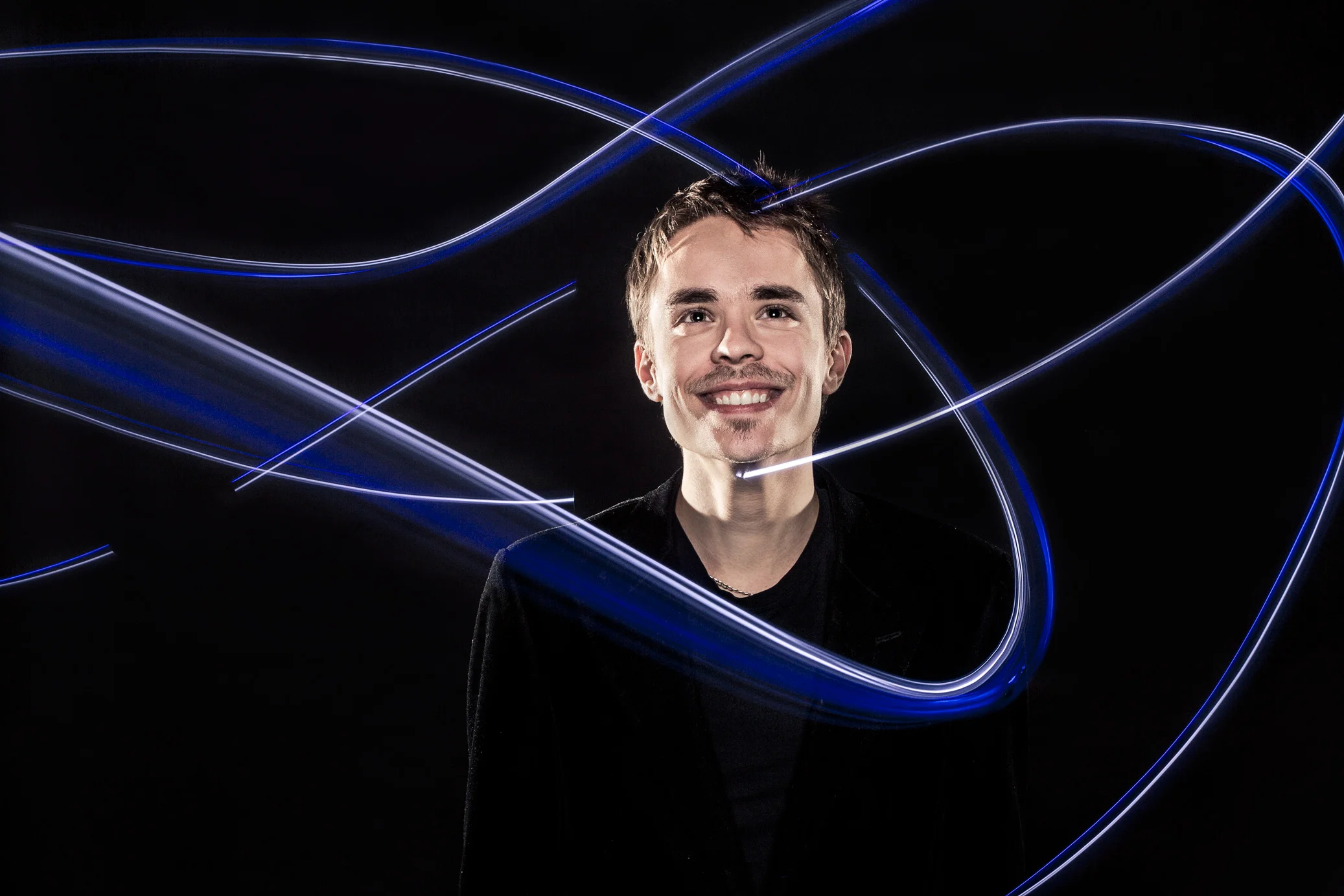 Light painting portrait