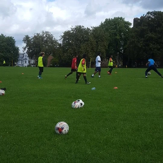 Under 13's playing a small sided game,  all about touches,  movement and punching the pass.  19.08.17