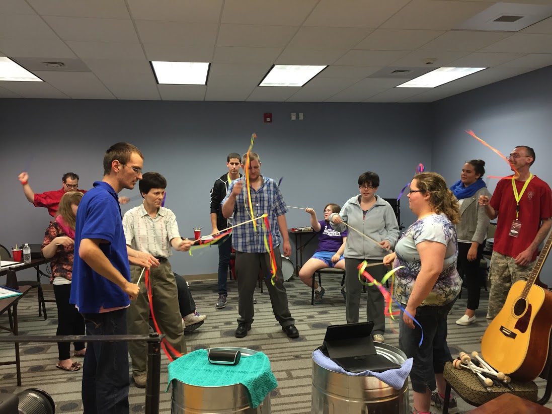 DiAnne Mott teaches her Music & Rhythm class at the Paul Nigra Center for Creative Arts this summer.