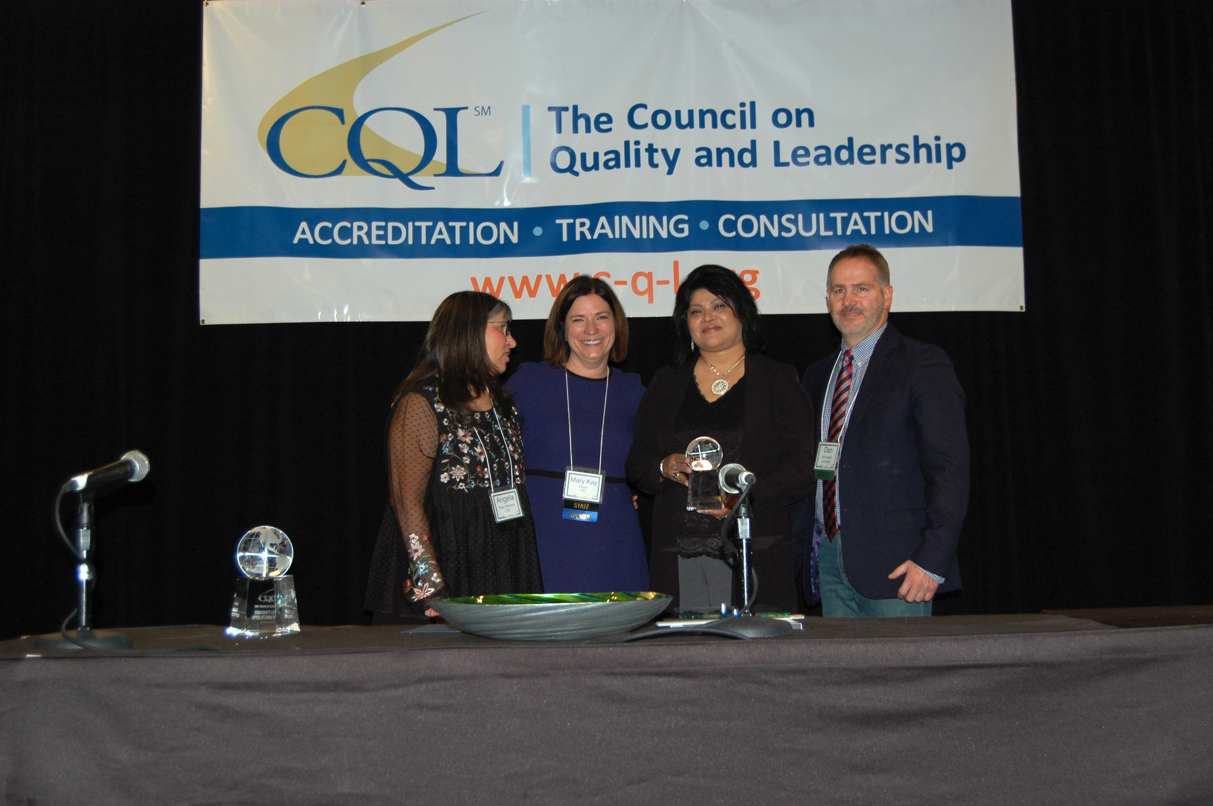 Angela Rapp Kennedy, Vice President, CQL; Mary Kay Rizzolo, CEO, CQL; Shaloni Winston, Executive Director, Lexington; and Daniel Richardson, Deputy Executive Director, Lexington.
