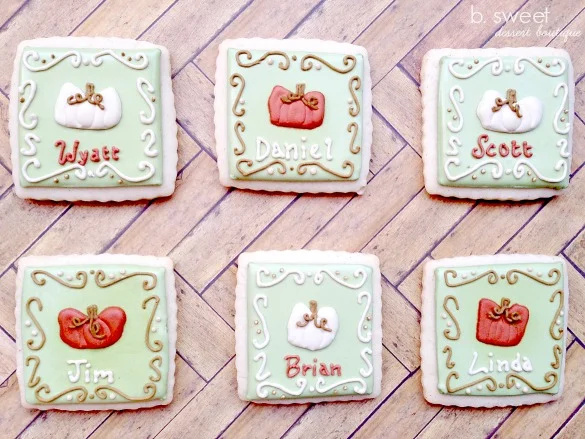 Thanksgiving Cookie Place Cards