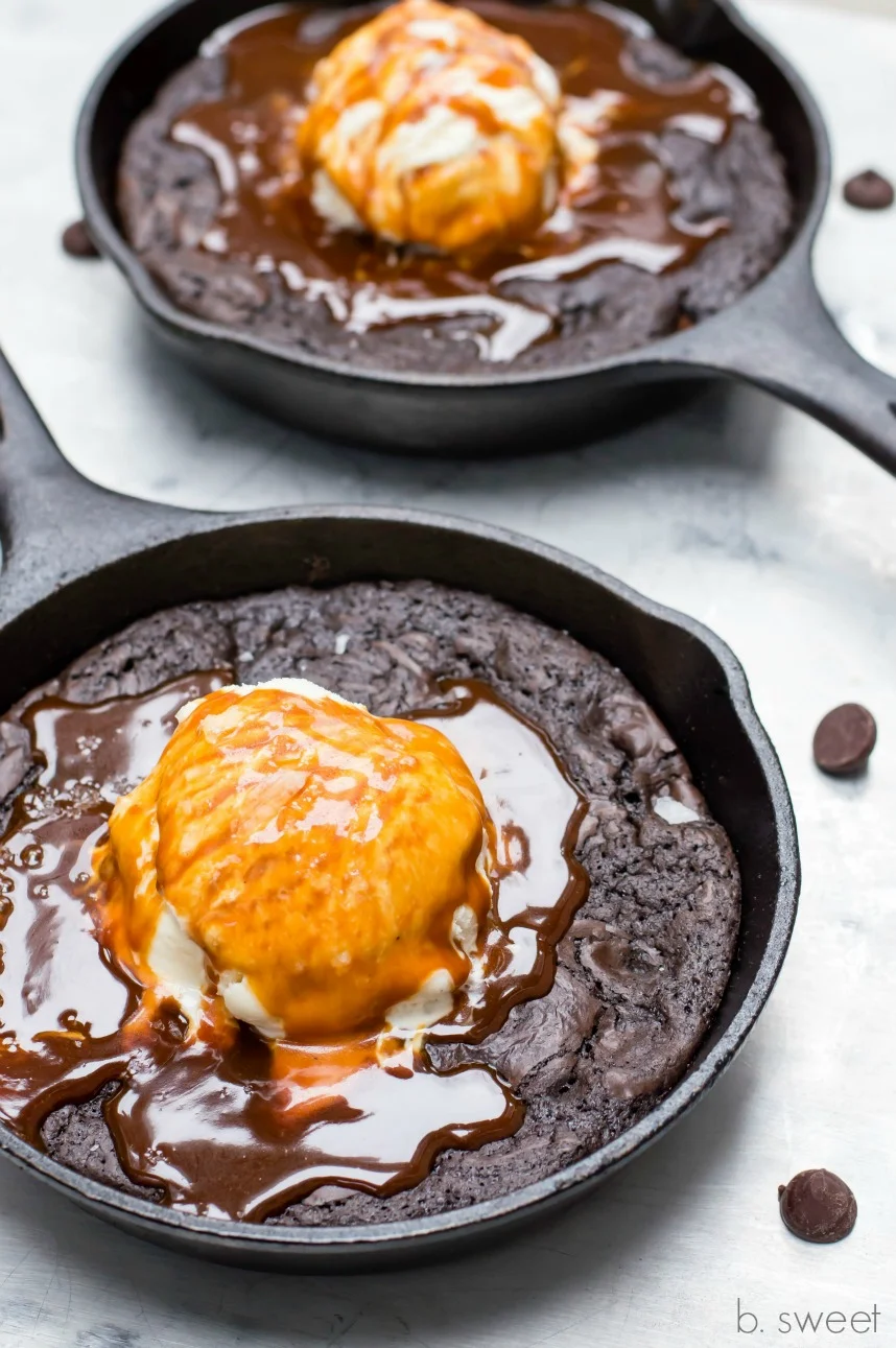 Skillet Brownie Sundae for Two