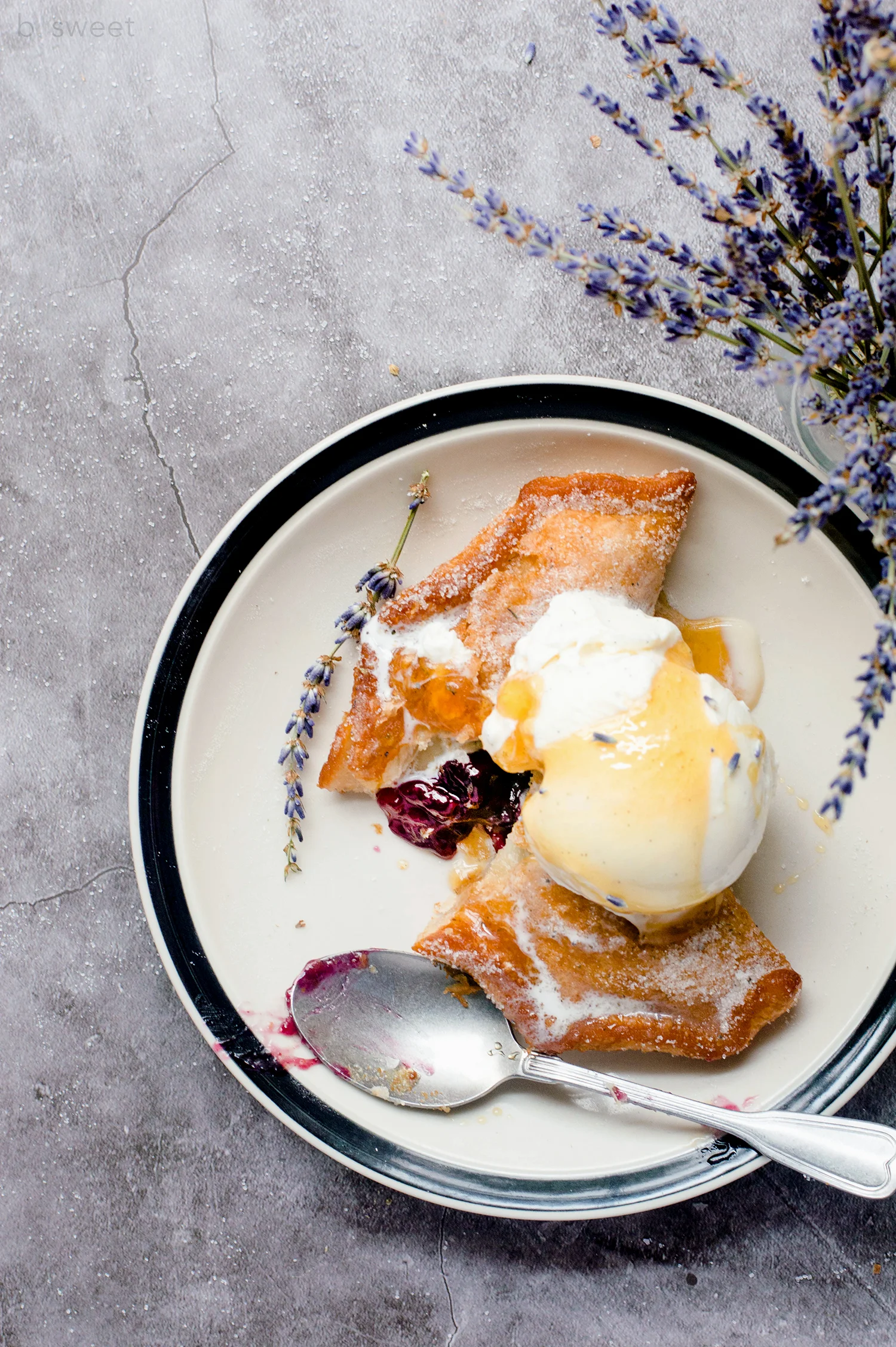 Blueberry Peach Fried Hand Pies With Lavender Sugar B Sweet