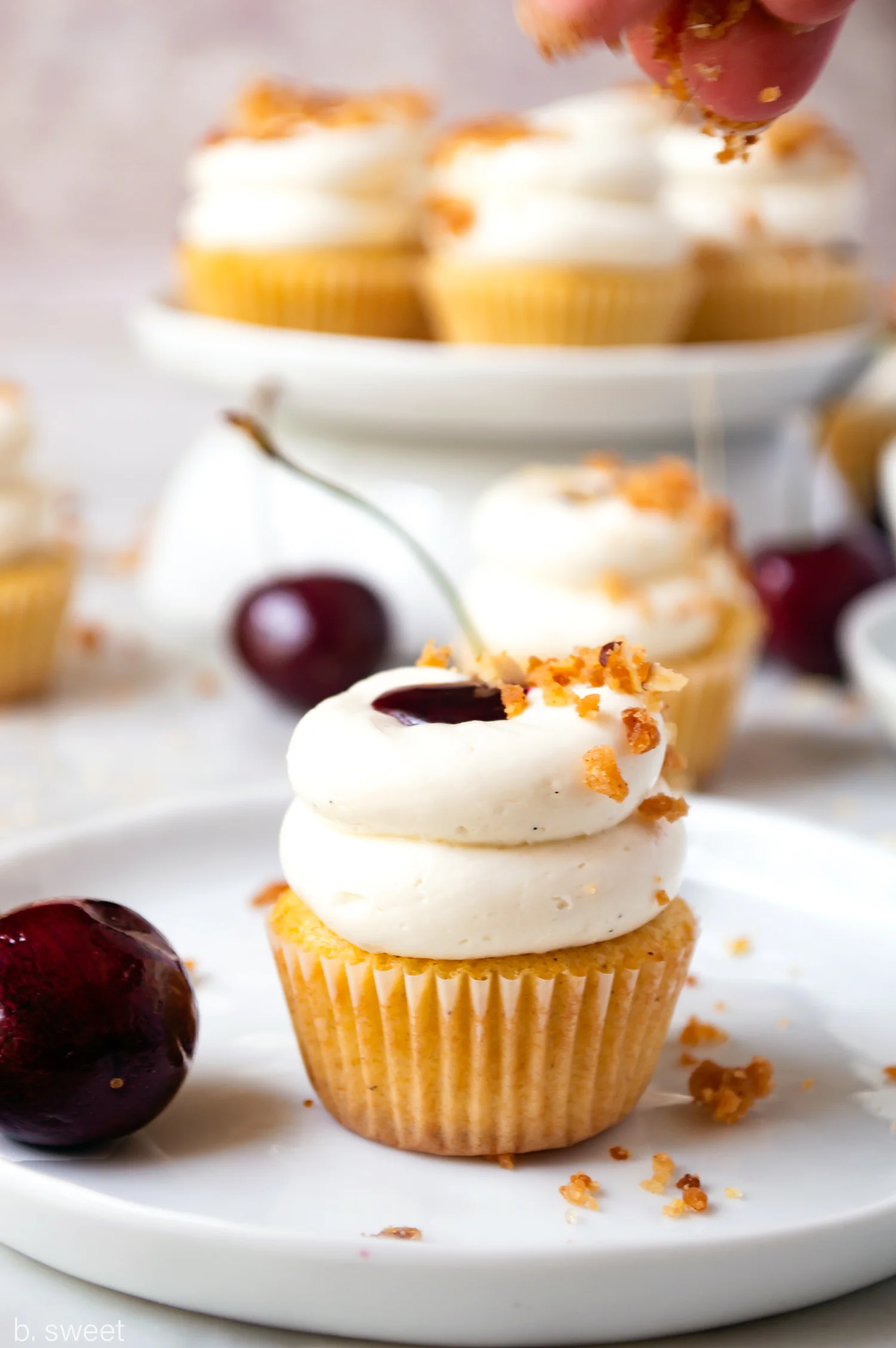 Mini Brown Butter Sweet Cherry Pie Cupcakes — b. sweet