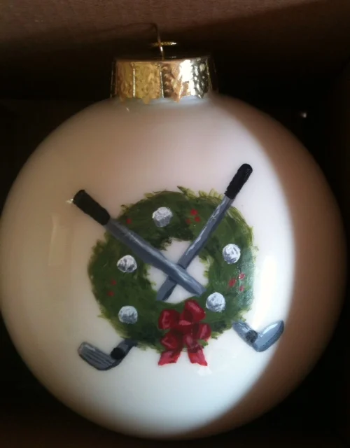 Golf Themed Christmas Ornament