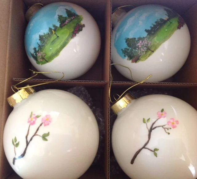 Golf and Dogwood Keepsake Ornaments
