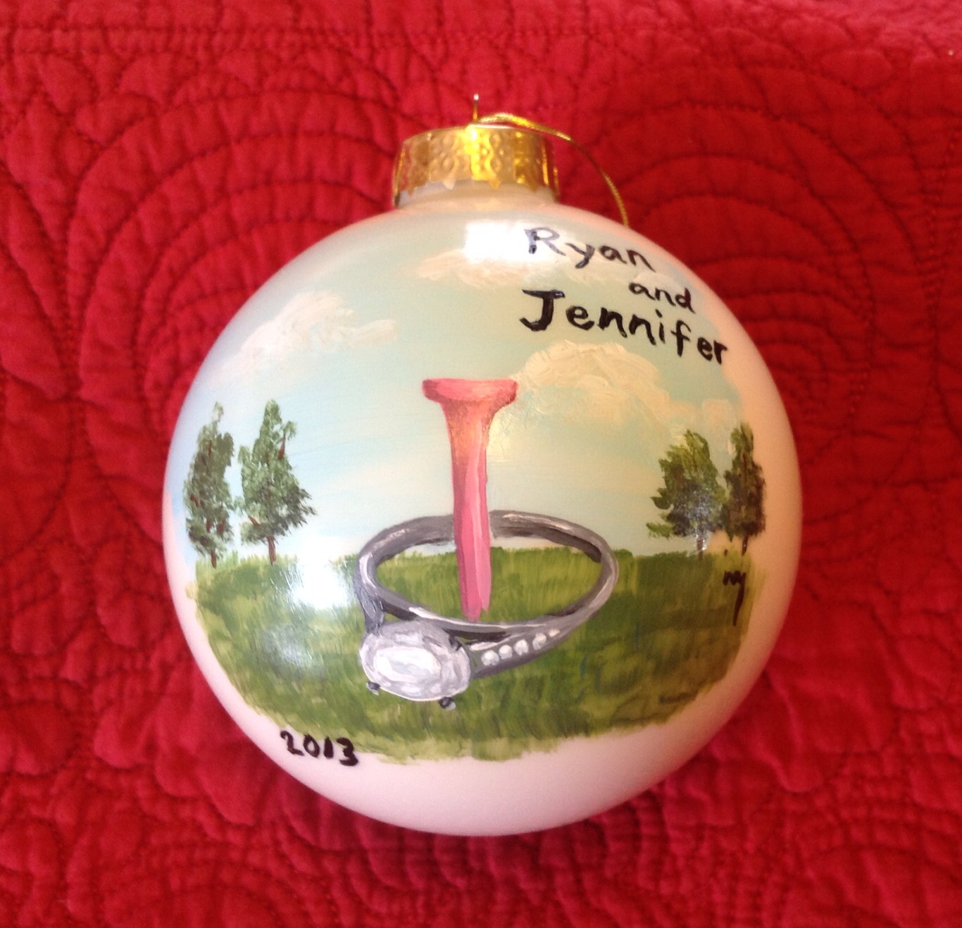 Engagement Keepsake Ornament