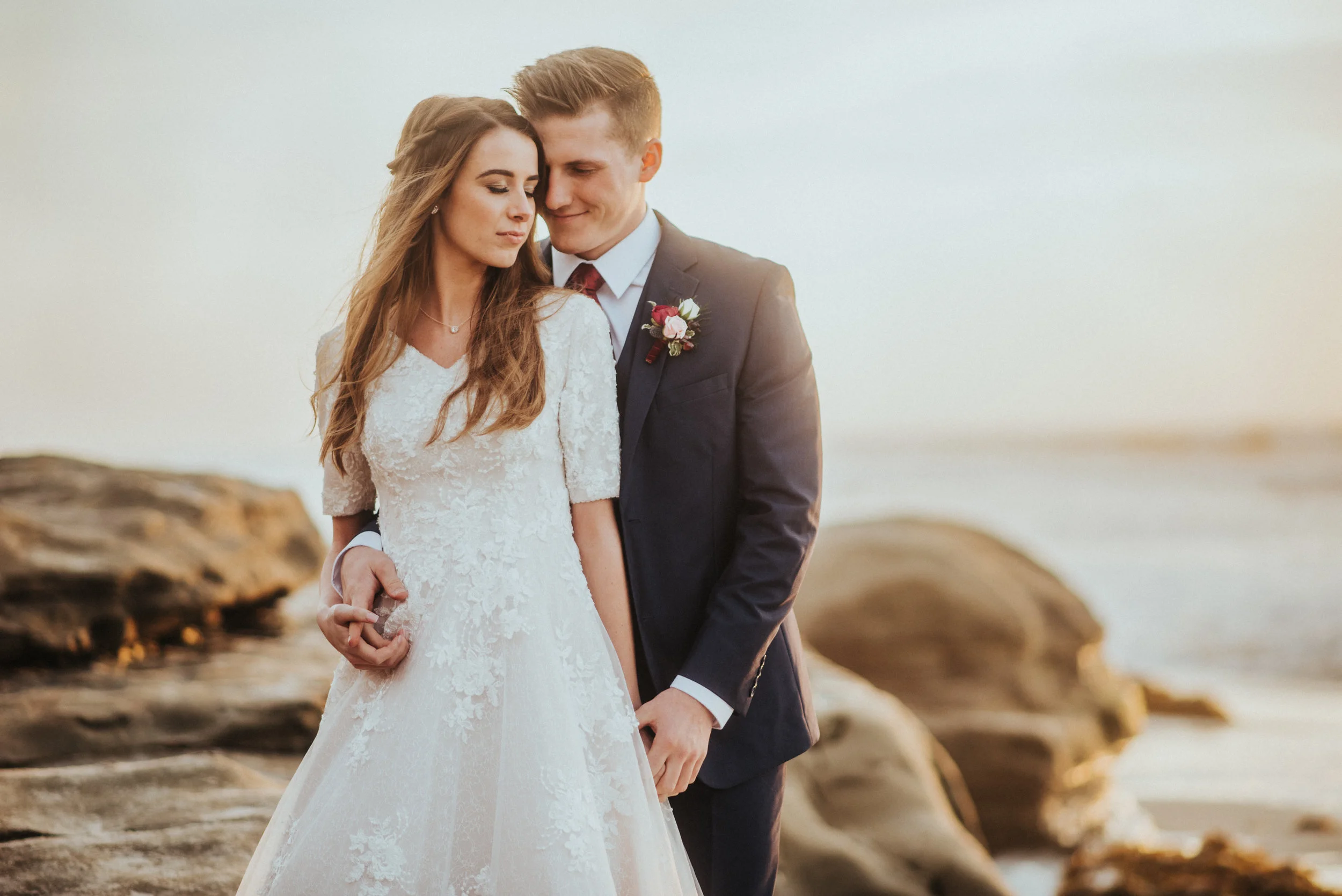 Mitch &amp; Julia Formals | San Diego LDS Temple + Windansea beach formals | San Diego Wedding Photographer