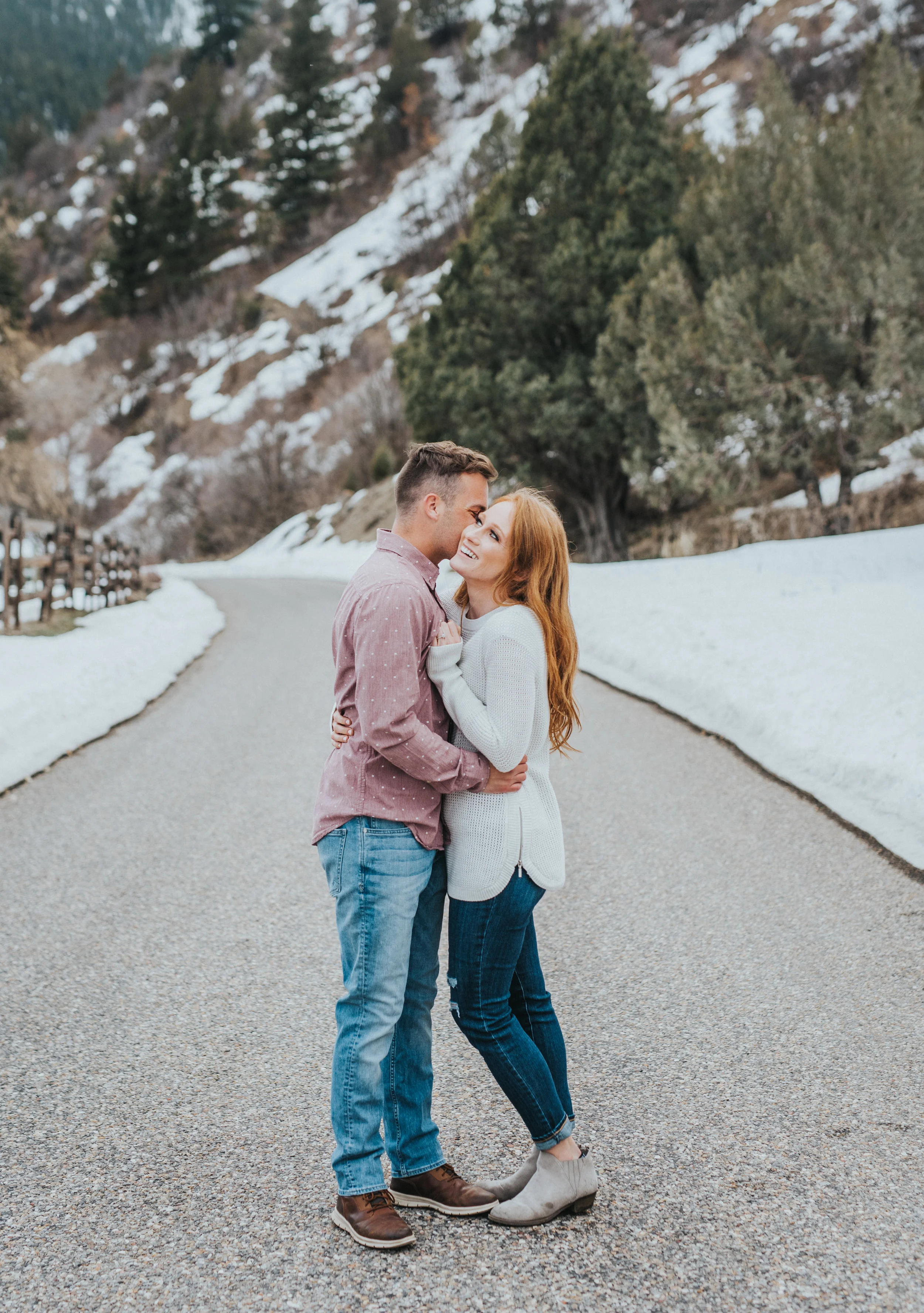 engagement photo shoot session in the logan canyon beautiful winter photo shoot session logan utah couple goals couple pose inspiration engagement attire inspiration romantic couple pose inspiration client attire inspiration  photo shoot aesthetic #
