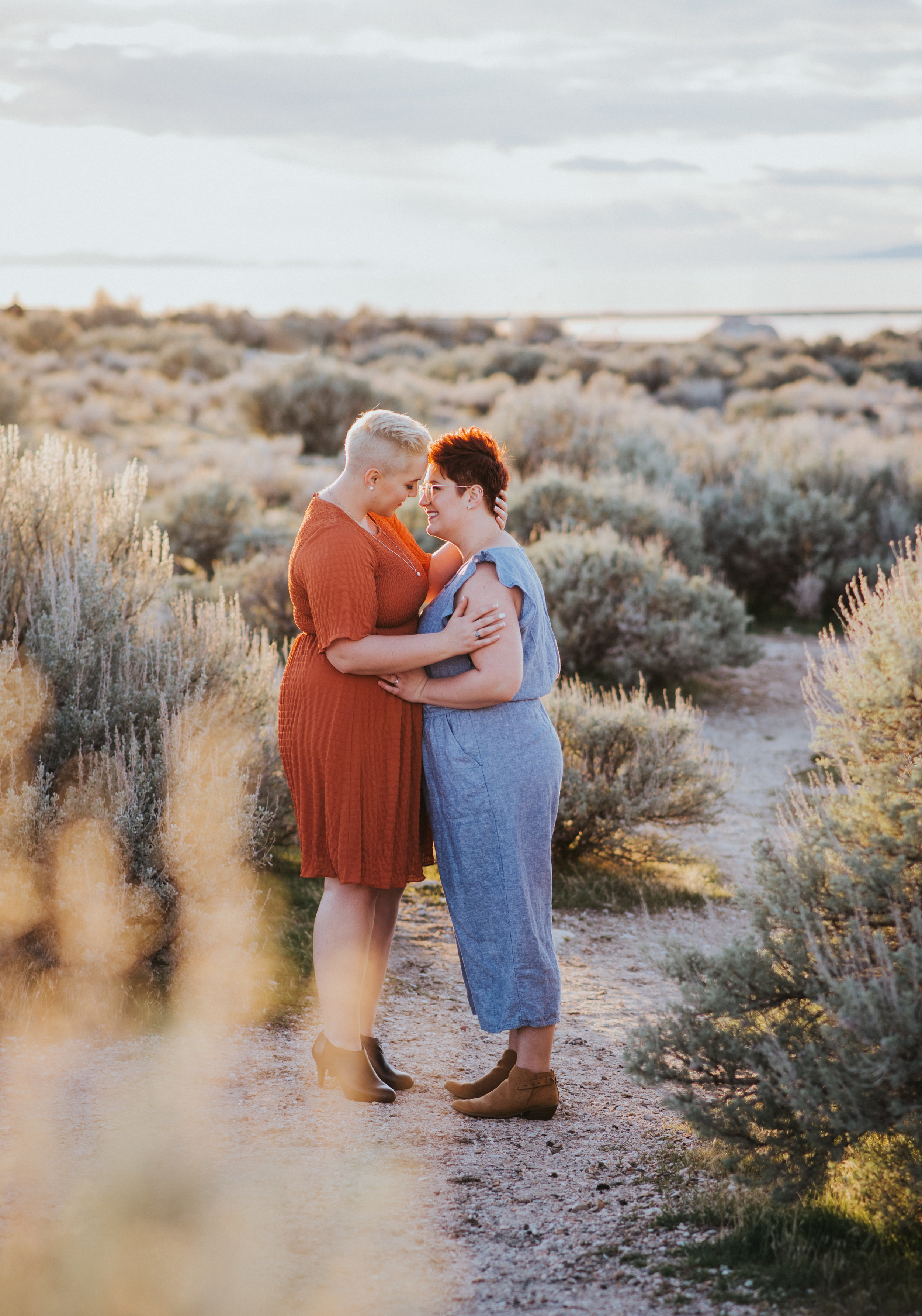 Missy &amp; Bre | Antelope Island Engagement Session | Logan Utah Wedding Photographer