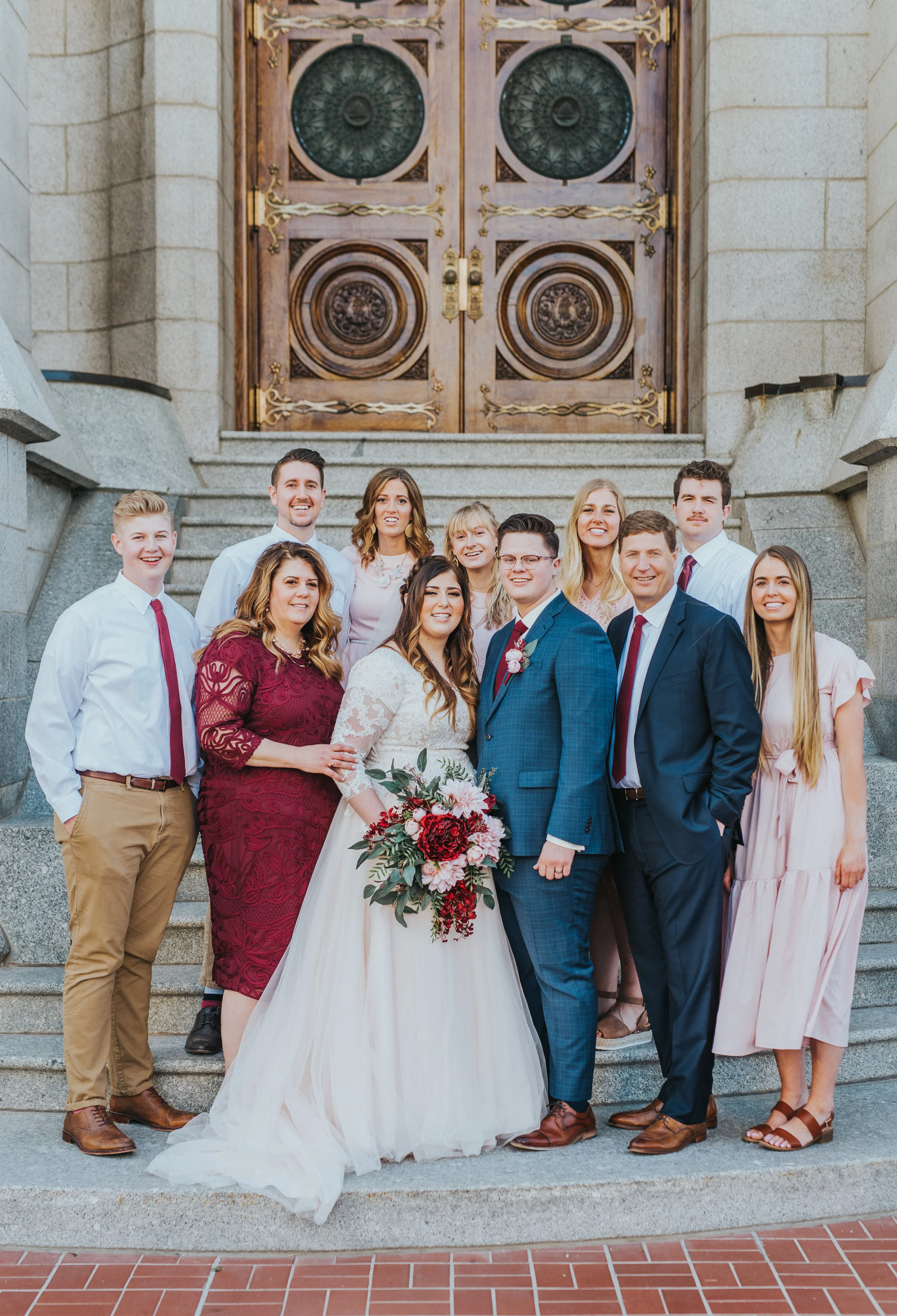  wedding party family happily ever after salt lake city wedding utah wedding photographer salt lake wedding photographer wedding color inspiration spring wedding inspo happily ever after sealed for eternity simple wedding classy wedding style family 
