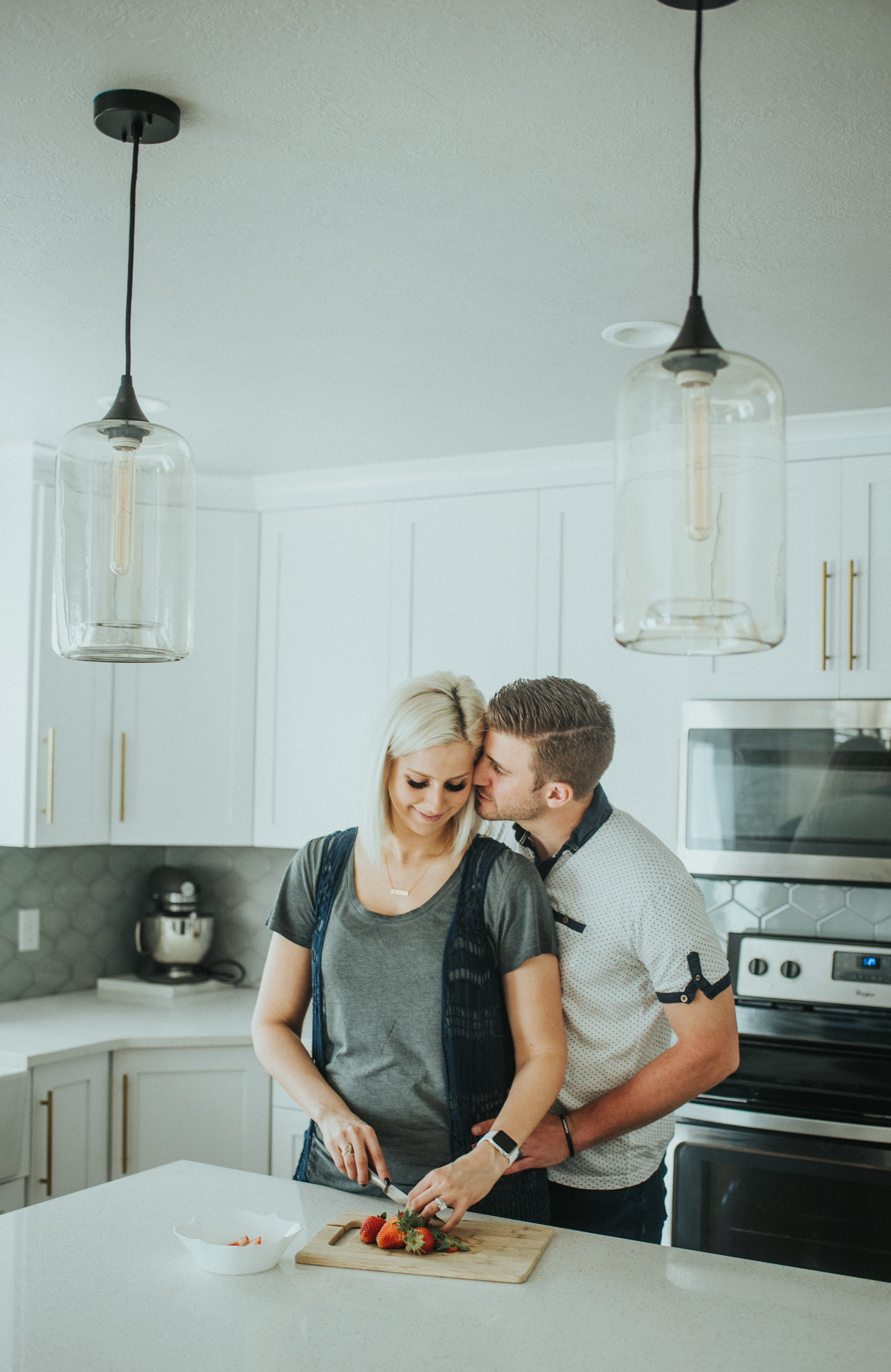 Shane &amp; Andrea in home session | Logan Utah Lifestyle family photographer