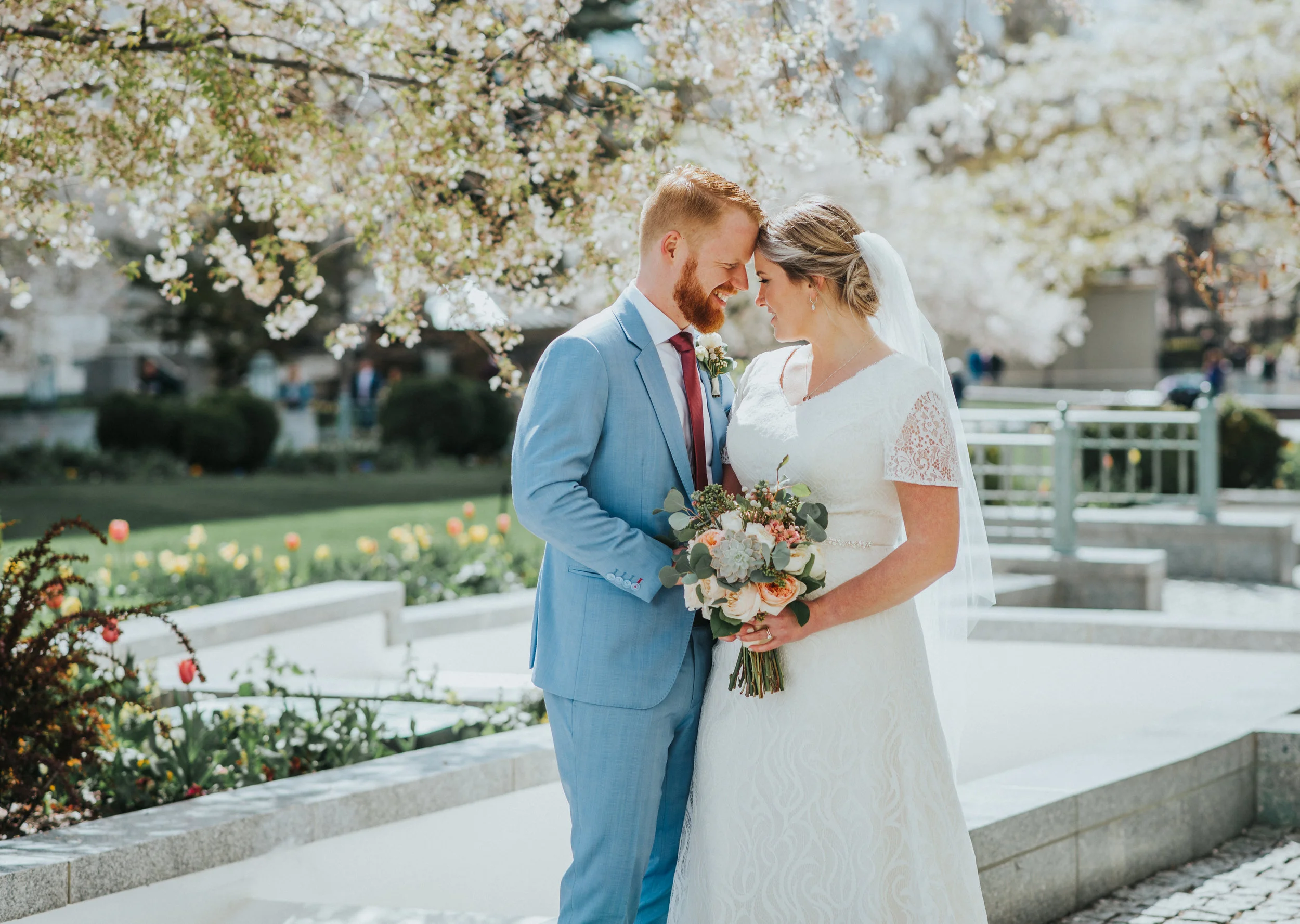 Ryan &amp; Stephanie Wedding Day | Salt Lake Temple | Knot &amp; Pine Alpine Barn Wedding