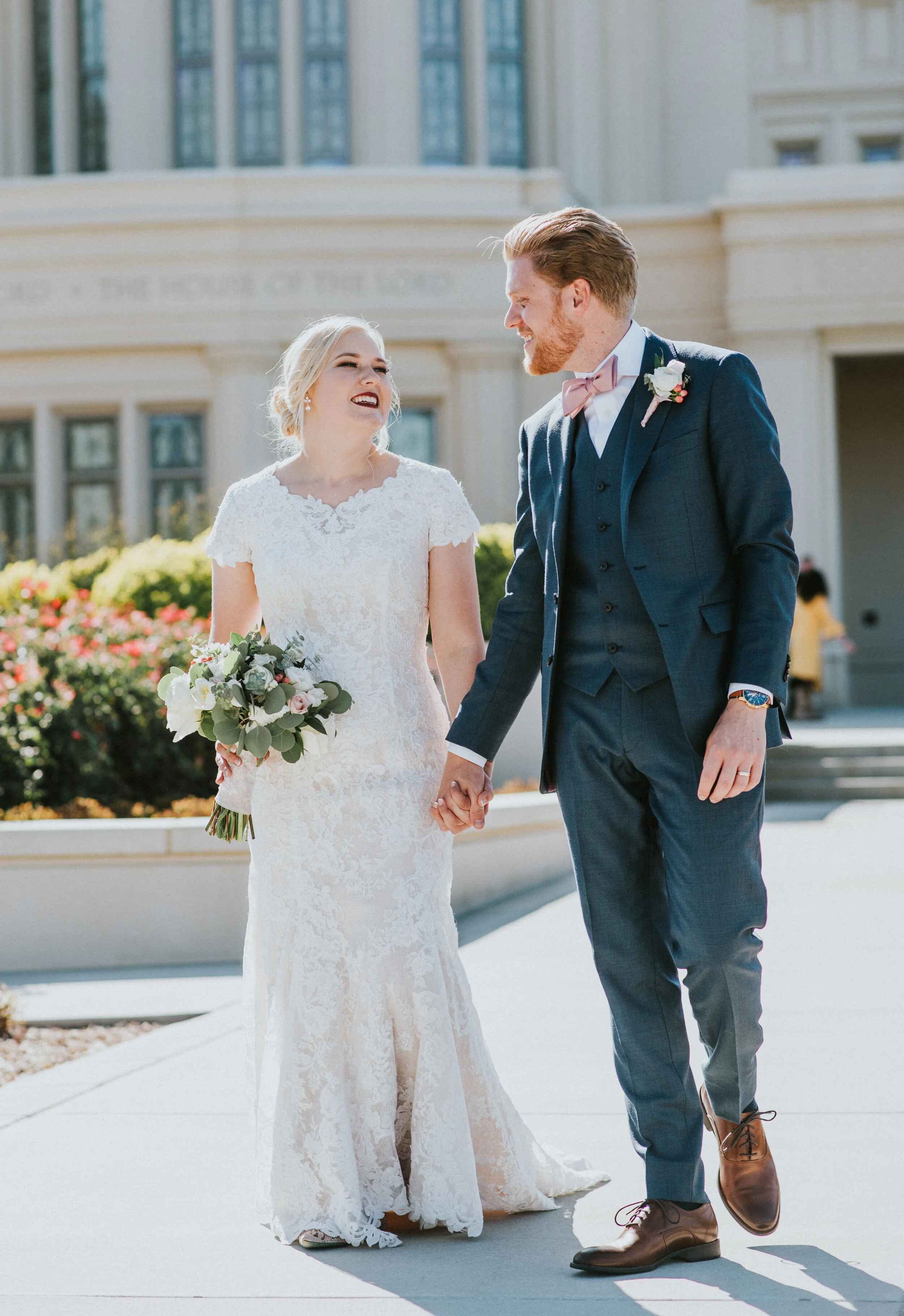  Payson Utah Temple Payson utah wedding day sealed for eternity temple marriage bride and groom posing ideas for weddings couple walking together couple holding hands couple posing ideas in love couple wedding bouquet inspo lds wedding happy couple b