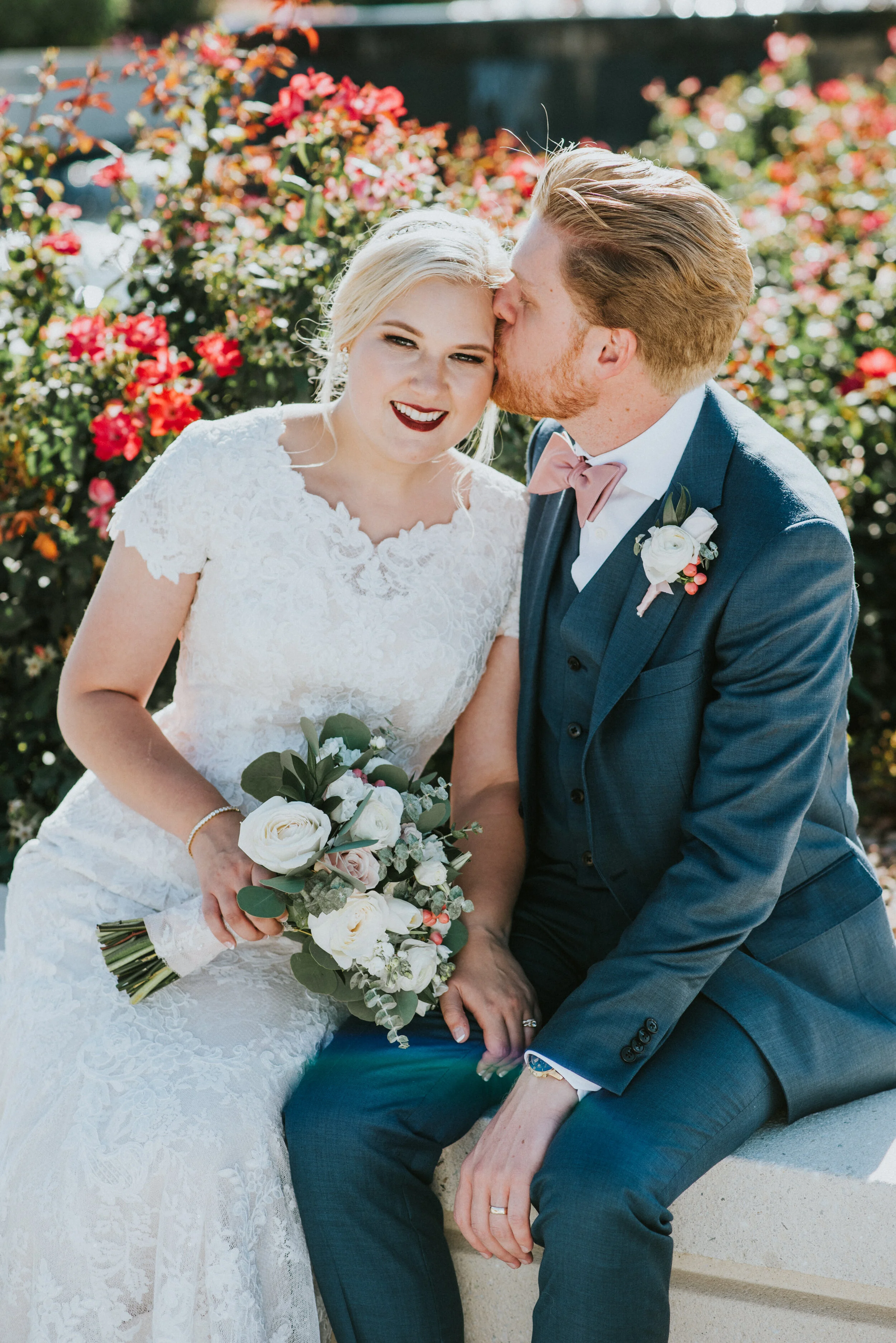  Payson Utah Temple Payson Utah Wedding day sealed for eternity suit and tie lace wedding dress bridal makeup inspo wedding day makeup wedding hairstyle inspo wedding updo inspo wedding flowers bowtie couple posing ideas bridal posing ideas beautiful