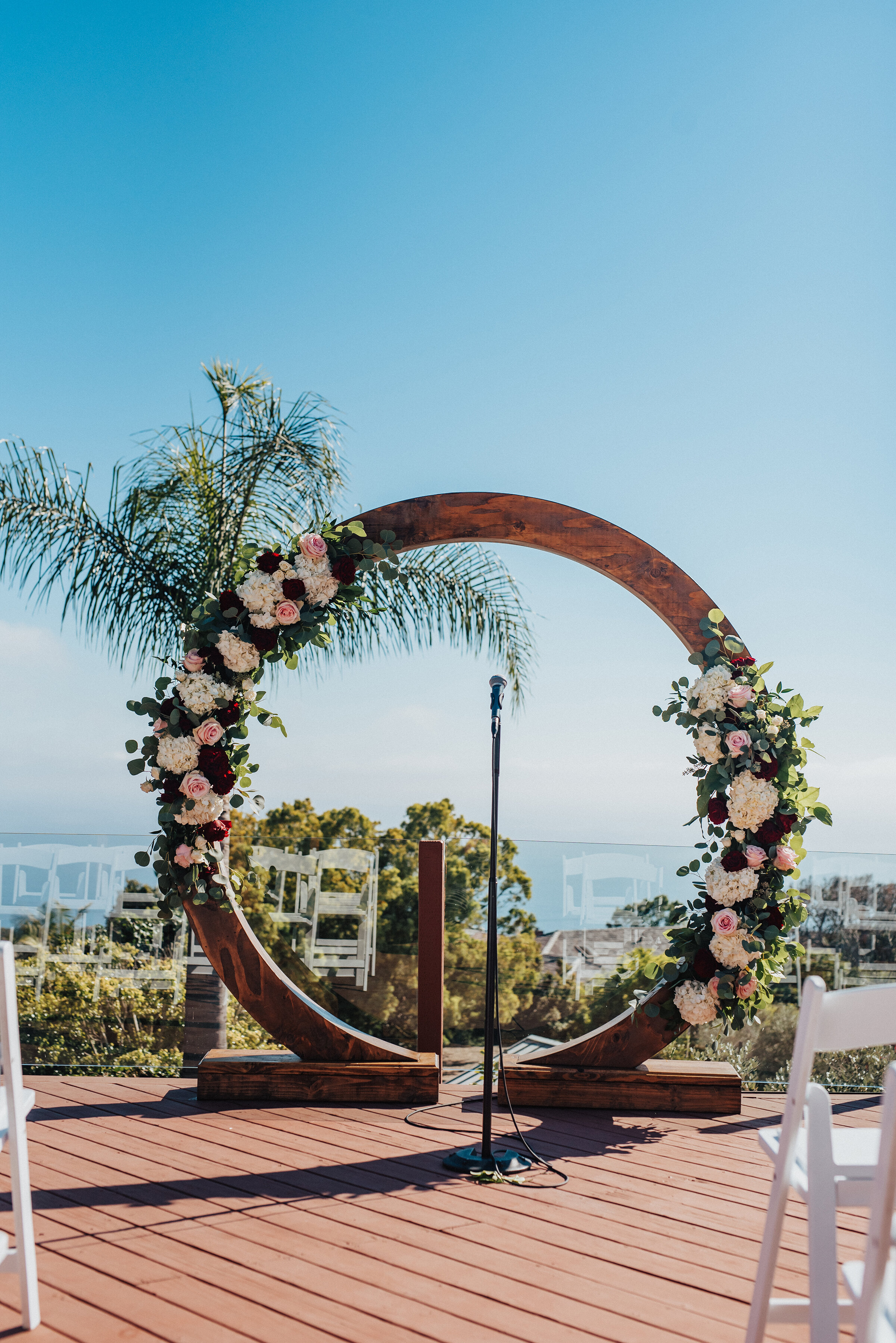  Gorgeous circular arch with handpicked floral accents for this intimate backyard wedding in Laguna Beach. Kristi Alyse photography Laguna Beach wedding California brides Logan Utah wedding photographer backyard wedding destination photographer covid