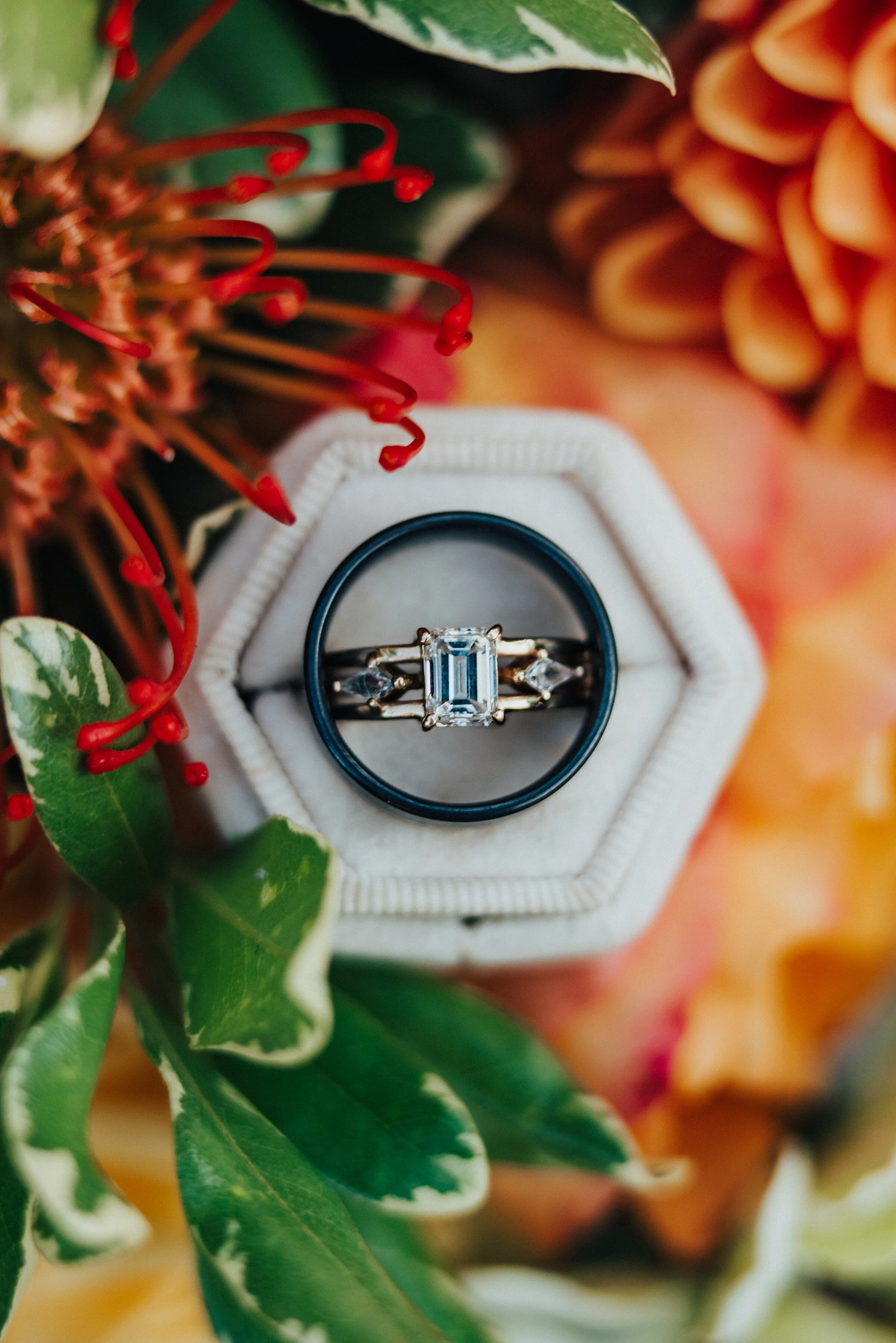  Beautiful symbols of love framed by spring florals at this backyard wedding reception in Park City. Kristi Alyse Photography Logan Utah photographer Park City wedding photographer Drive-Thru wedding COVID wedding neon signs socially distant wedding 