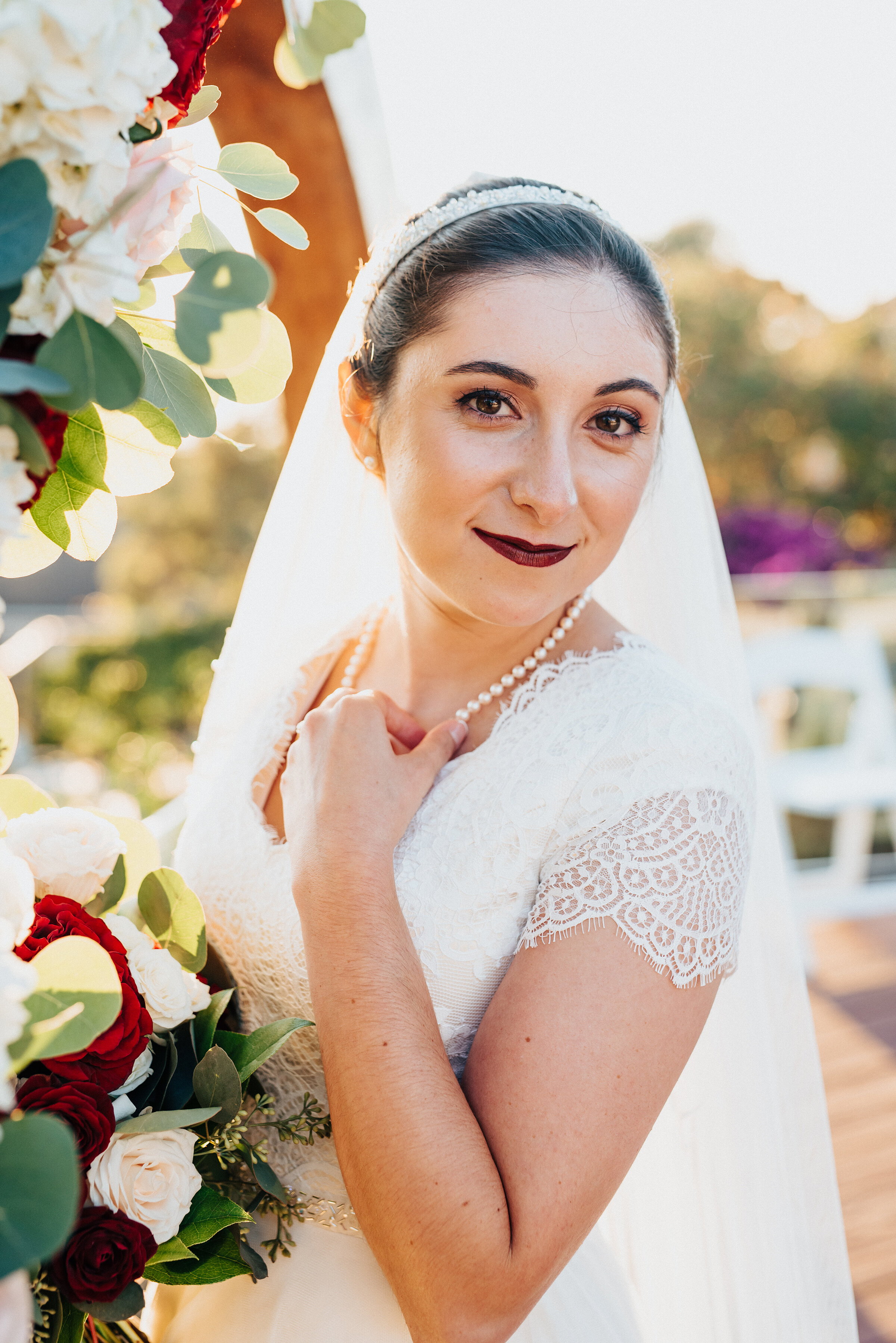  Gorgeous sunlit bride wearing a vintage inspired wedding dress at this charming backyard wedding in Laguna Beach. Kristi Alyse photography Laguna Beach wedding California brides Logan Utah wedding photographer backyard wedding destination photograph