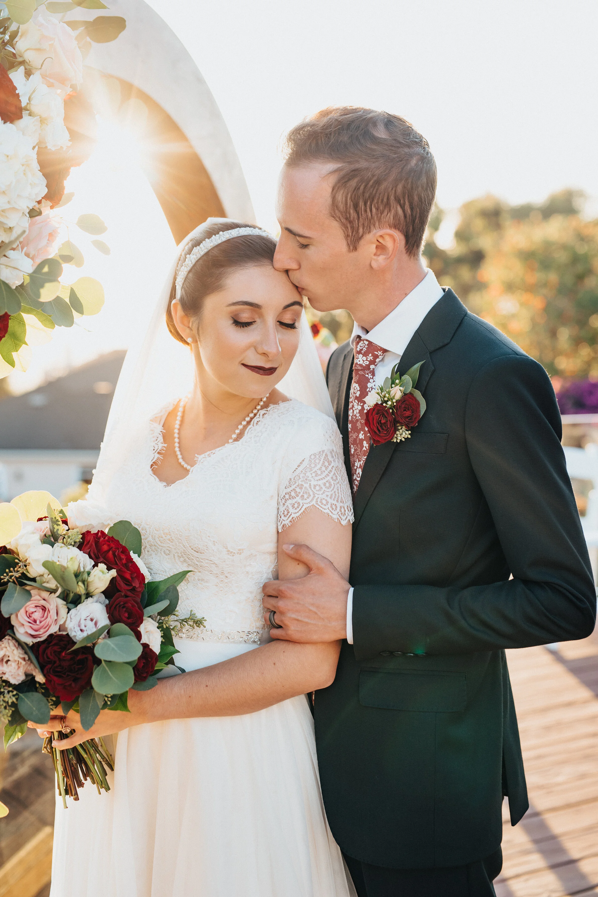  Stunning newlyweds at this intimate backyard wedding in Laguna Beach. Kristi Alyse photography Laguna Beach wedding California brides Logan Utah wedding photographer backyard wedding destination photographer covid wedding bride and groom #kristialys