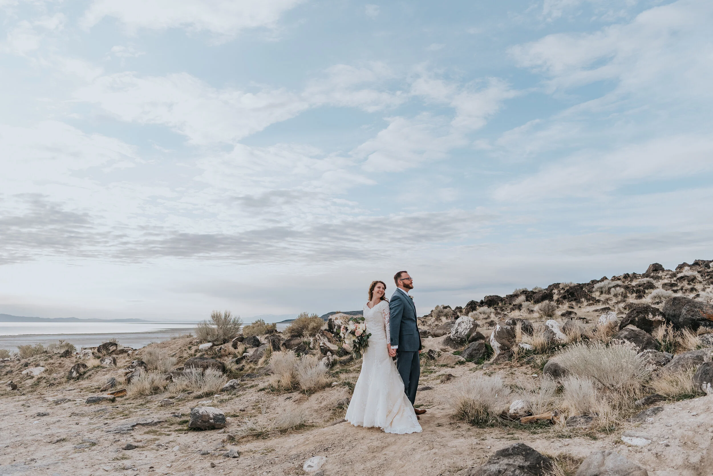 Bride and groom to be booked a wedding formals photography session at the Spiral jetty to capture all of natures beauty as they celebrate their wedding. formal photoshoot in Spiral Jetty Northern Utah Great Salt Lake photography wedding formals natu…