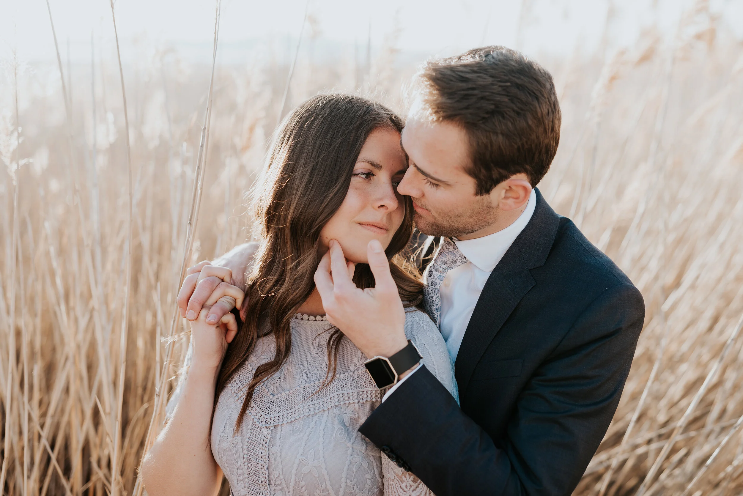 Happy couple pose for a romantic engagement photo during their magna utah photoshoot with Kristi Alyse photography. Capturing memories for couples ready to get married happy couples romantic photoshoot happily ever after photography utah best weddin…