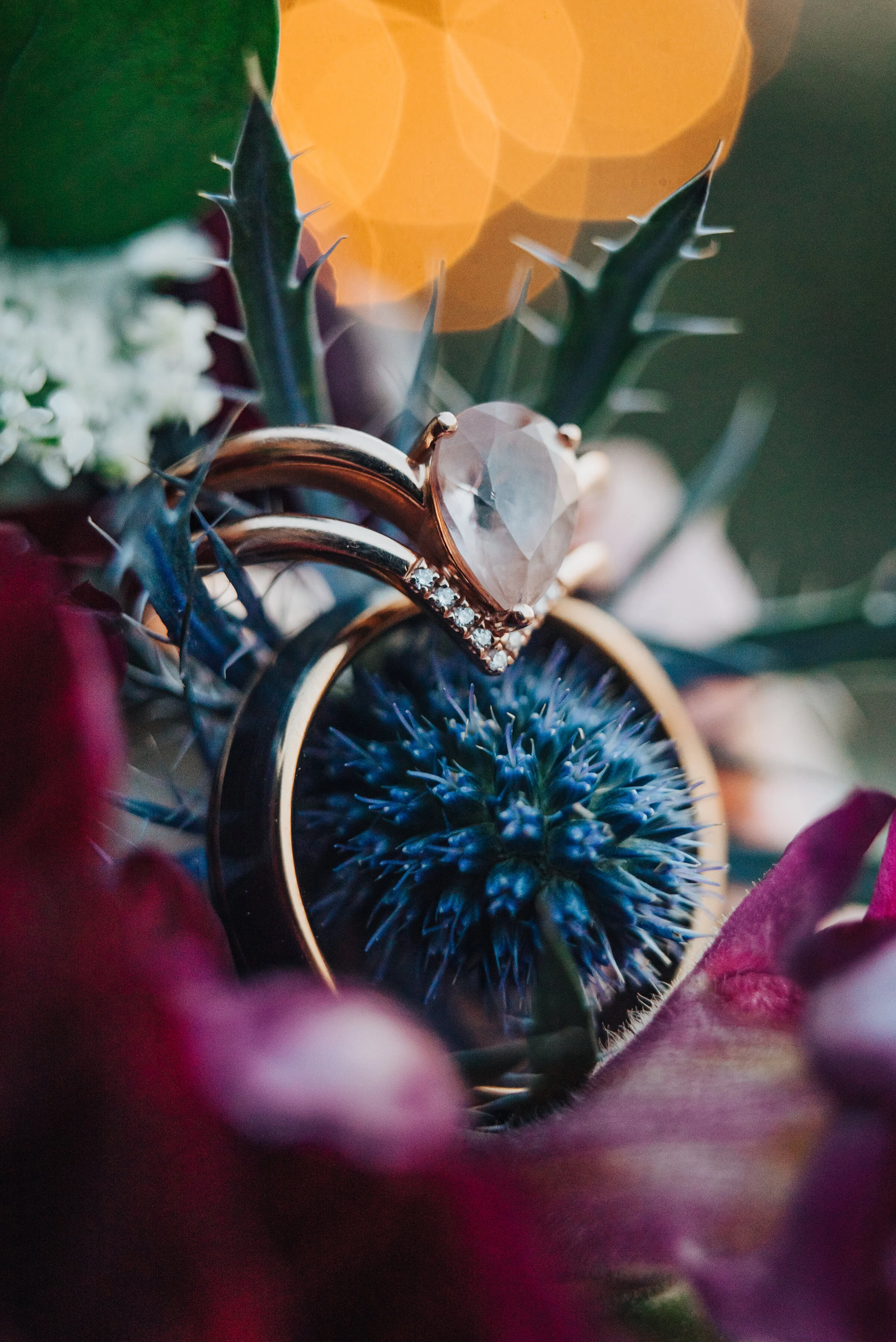  A close up shot of the rings shot by Kristi Alyse photography in northern Utah. Wedding ring inspiration bride and groom rings floral bouquet wedding details photos logan Utah oval diamond gold band wedding flowers wedding day #weddinginspo #loganut