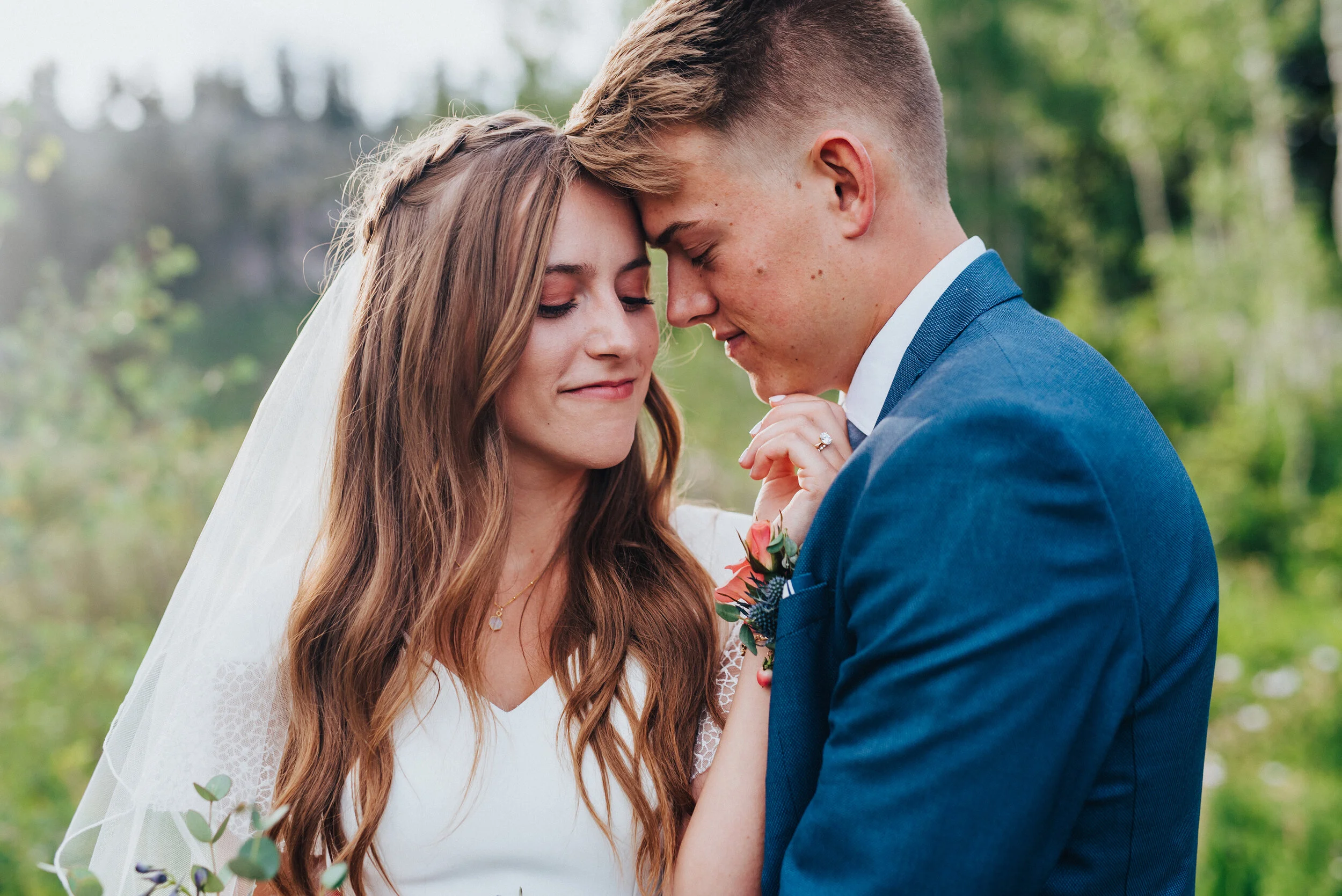  Sneak peak of a shining wedding ring during a utah formal wedding photography session at tony grove by a northern utah wedding photographer. Northern utah wedding photographer in northern utah tony grove wedding photography utah bride and groom nort